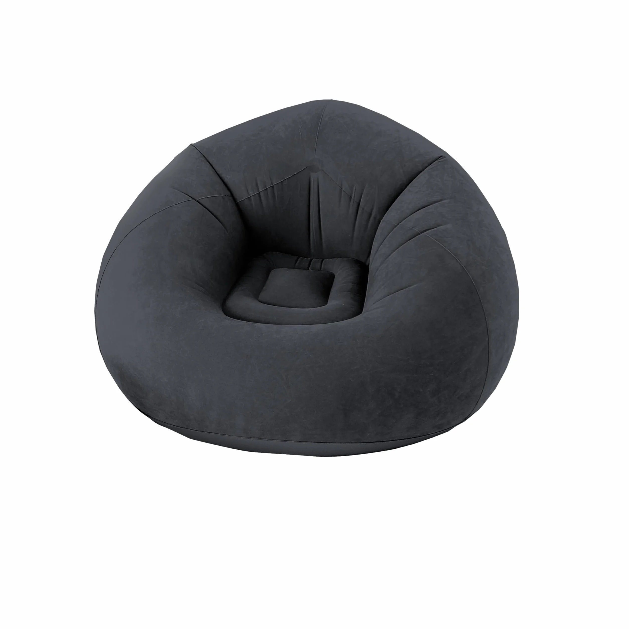 Poltrona da esterno gonfiabile 100x100 cm grigio scuro 100% PVC Flocké Borneo