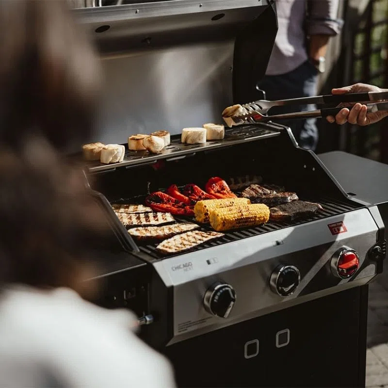 Enders Barbecue a gas Chicago Next 3 R Turbo 3 bruciatori 1 Turbo Zone Switch Grid 60x42 cm 10,6 KW