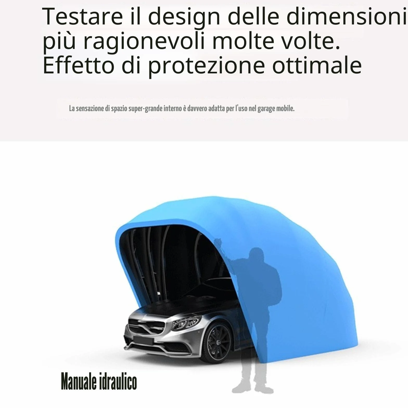 BEYSG, tenda per auto completamente automatica e portatile con telecomando, carport pieghevole in acciaio inossidabile per il parcheggio delle auto, carport per auto resistente (grigio 5,9 * 2,7 m