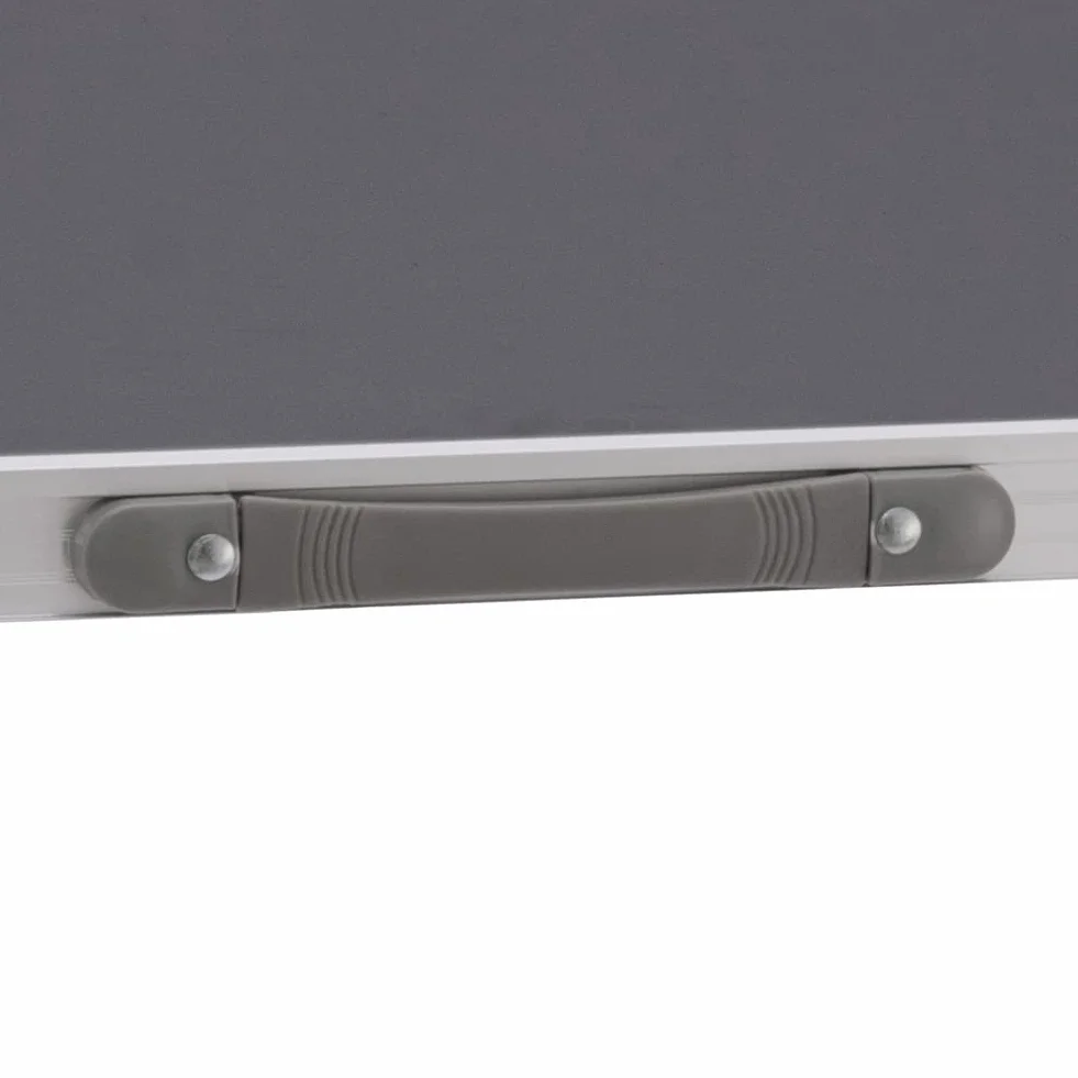 Tavolo da Campeggio in Alluminio Pieghevole 60x120x70cm Grigio
