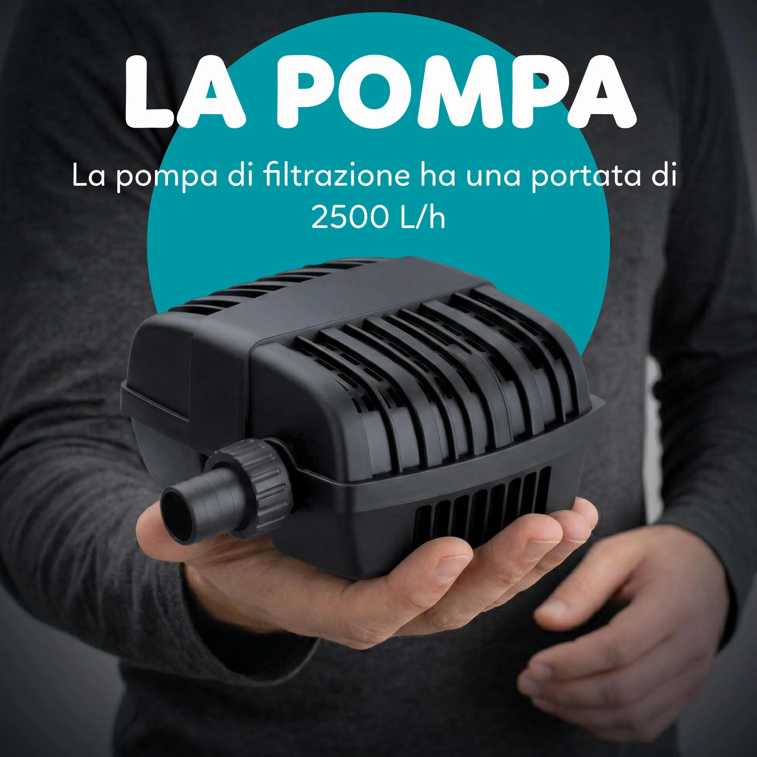 AQPOND Mirage Filtro Biologico Laghetto con Sterilizzatore UV Integrato Pompa 2500 L/h Spugne Filtranti Sistema Filtrazione Completo Laghetti 7000 Litri