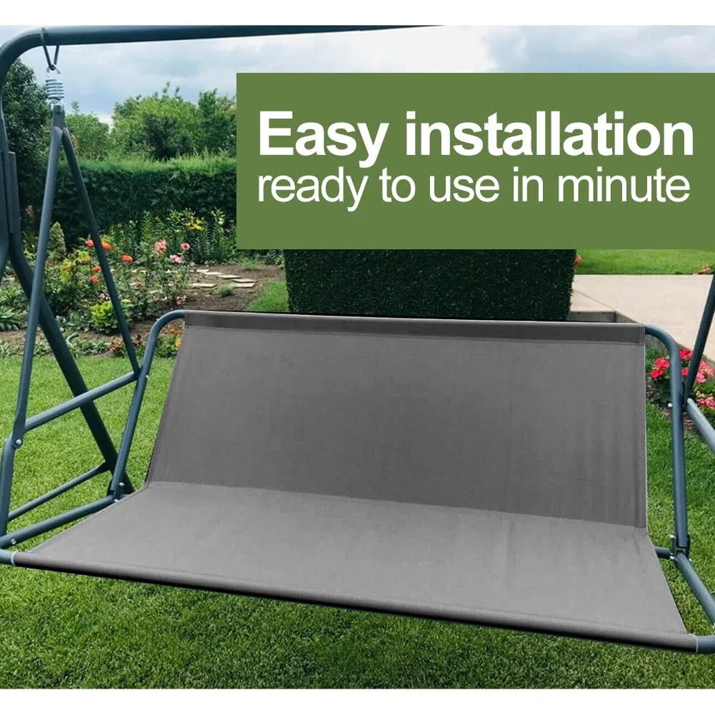 Coprisedile da Giardino per Dondolo, per Sedia a Dondolo da Giardino, Coprisedili per Altalena da Giardino, Copertura per Sedia da Giardino, 2 e 3 Posti (Grigio, 127 * 48 * 52cm)