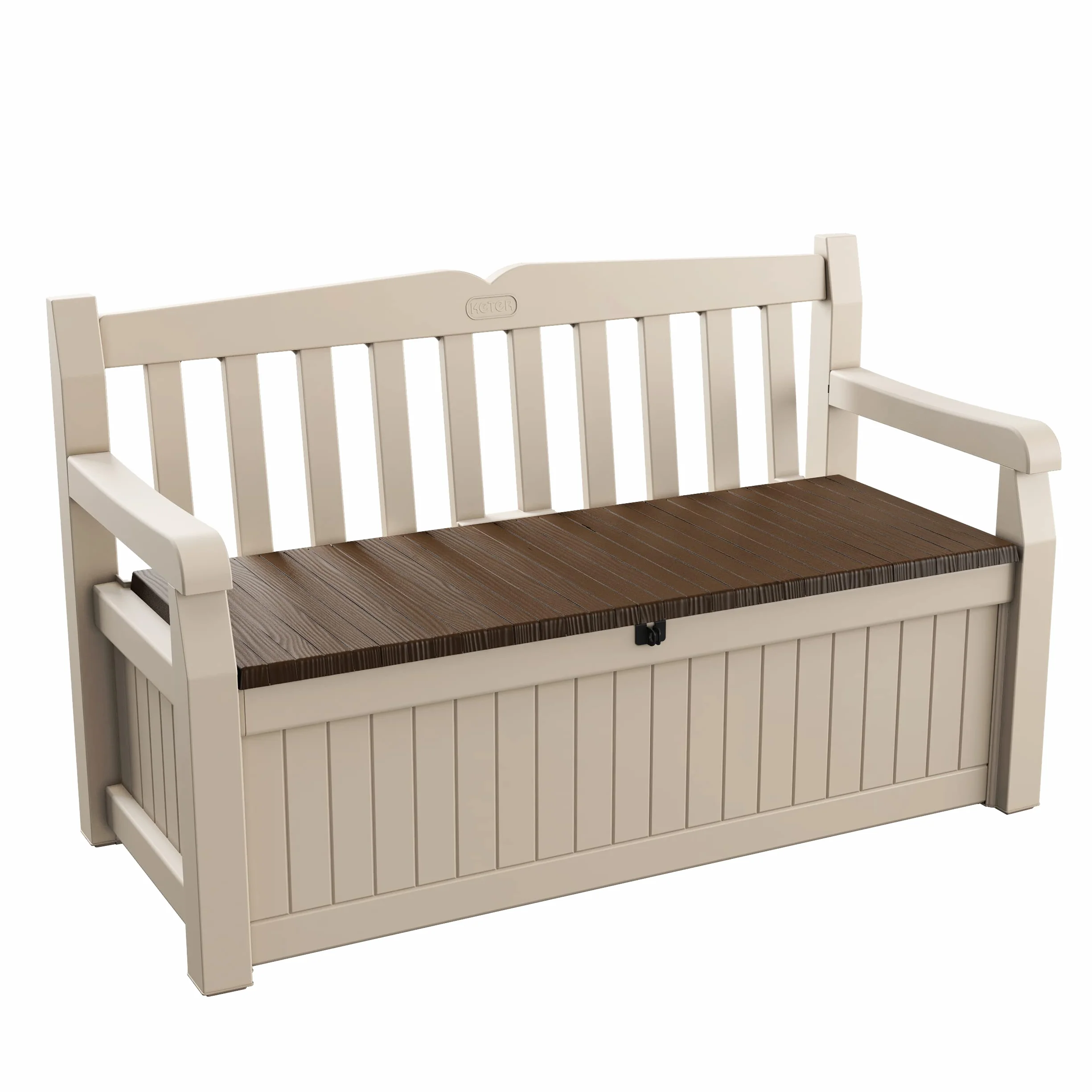 Keter Cassapanca Contenitore Eden 265L Resina Beige/Marrone 140x60x84 cm