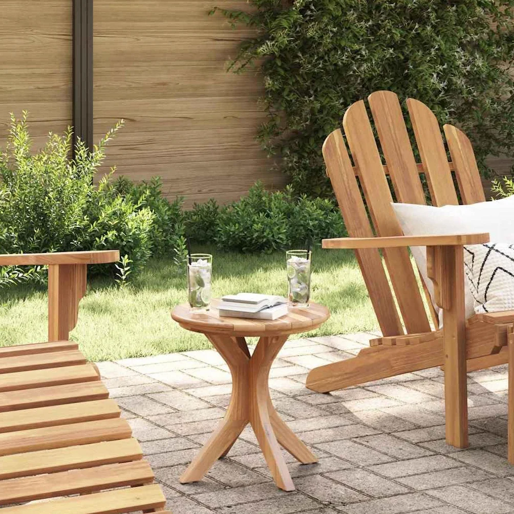 vidaXL Tavolo Laterale Marrone 40 x 40 x 41 cm Legno di Teak Solido, Tavolo da Giardino e terrazza, Moderno, Legno Teak, Resistente alle intemperie, Decorazione Minimal per Il Patio