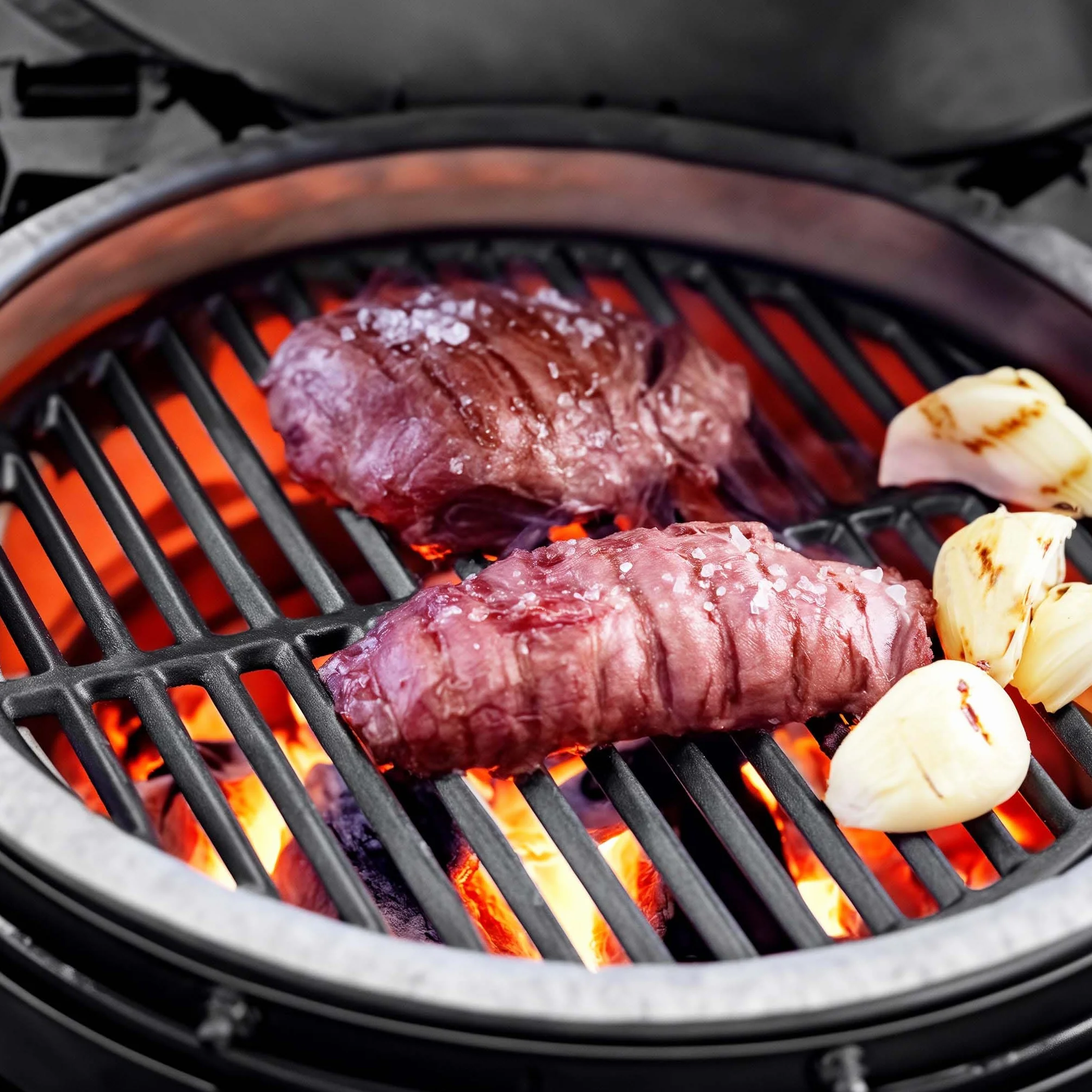 Wiltec Griglia rotonda in ghisa 54,5 cm per barbecue tondo a carbone e a gas