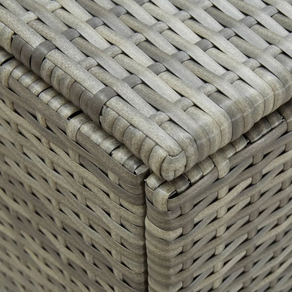 Baule in Polyrattan per Esterni, Grigio, 180x90x70 cm, Resistente alle Intemperie, con Rivestimento Interno in PE e Molla a Gas per Apertura Facile, Ideale per Giardino