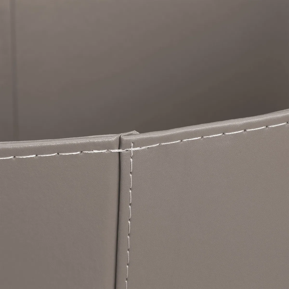 Relaxdays Cesta Portalegna in Similpelle con Manici 36x53,5x41 cm Grigio Scuro