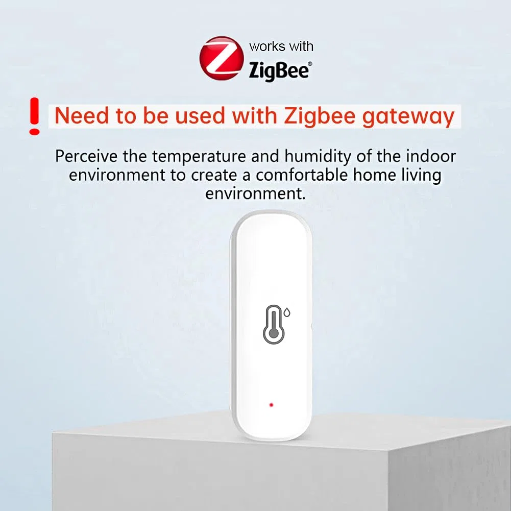 per Tuya Intelligente Temperatura, 4 Pezzi Zigbee Igrometro Termometro, Rilevatore di umidità Temperatura Senza Fili per la Casa Serra