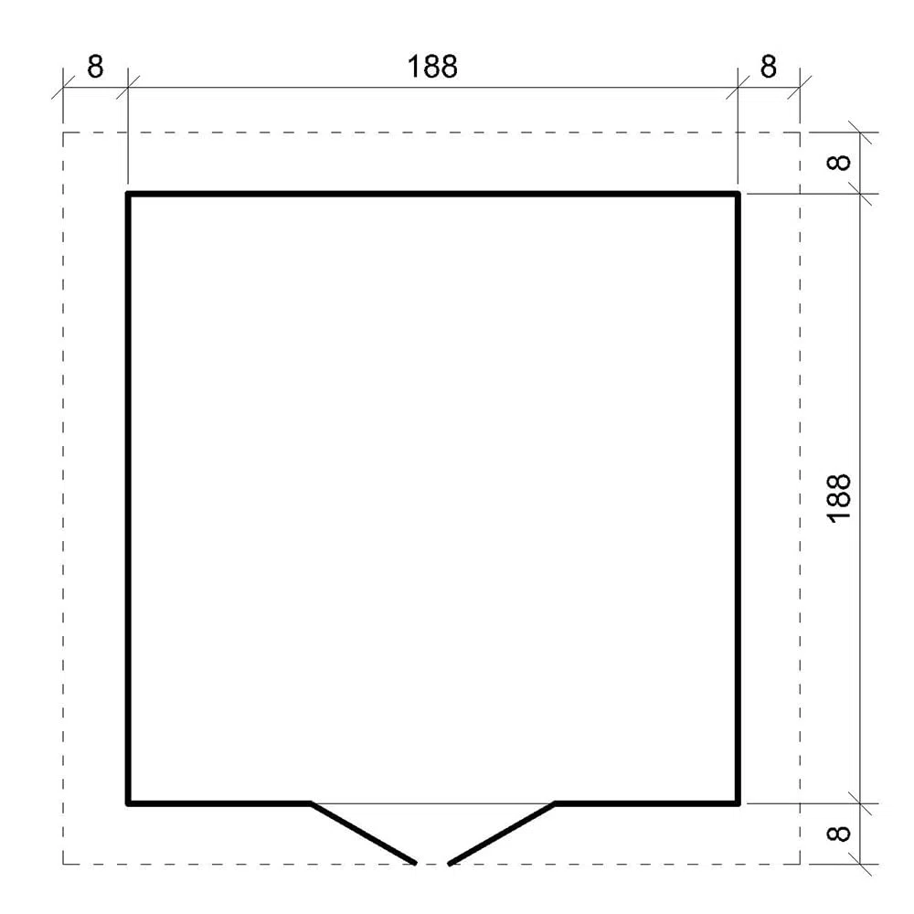 TIMBELA M309C+M309G Casetta da Giardino in Legno per Esterni CON PAVIMENTO TRATTATO - A200x204x204 cm/3.53 m2 - Piccola Casetta in Legno, Rimessa Attrezzi, Deposito Bici