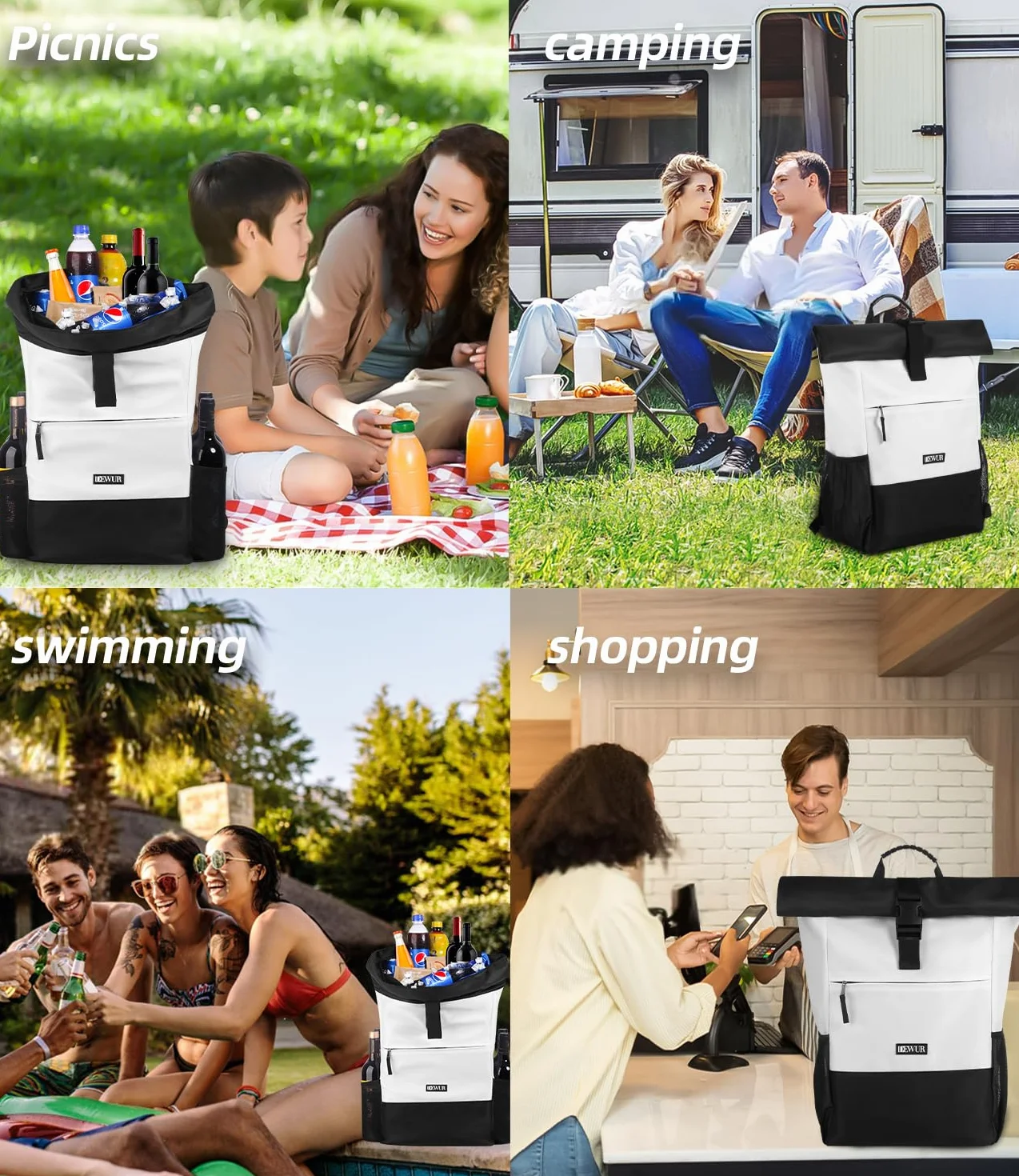 DEWUR Zaino termico 35 l picnic campeggio escursioni