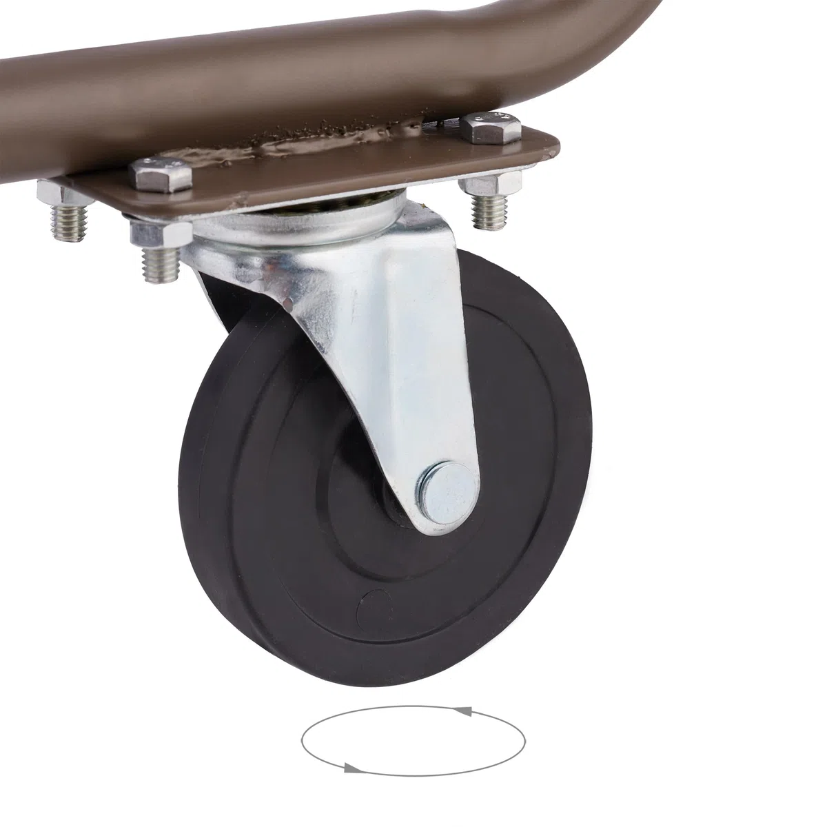 Relaxdays Carrello Portalegna 33 cm 60 kg Carriola 4 Ruote Marrone