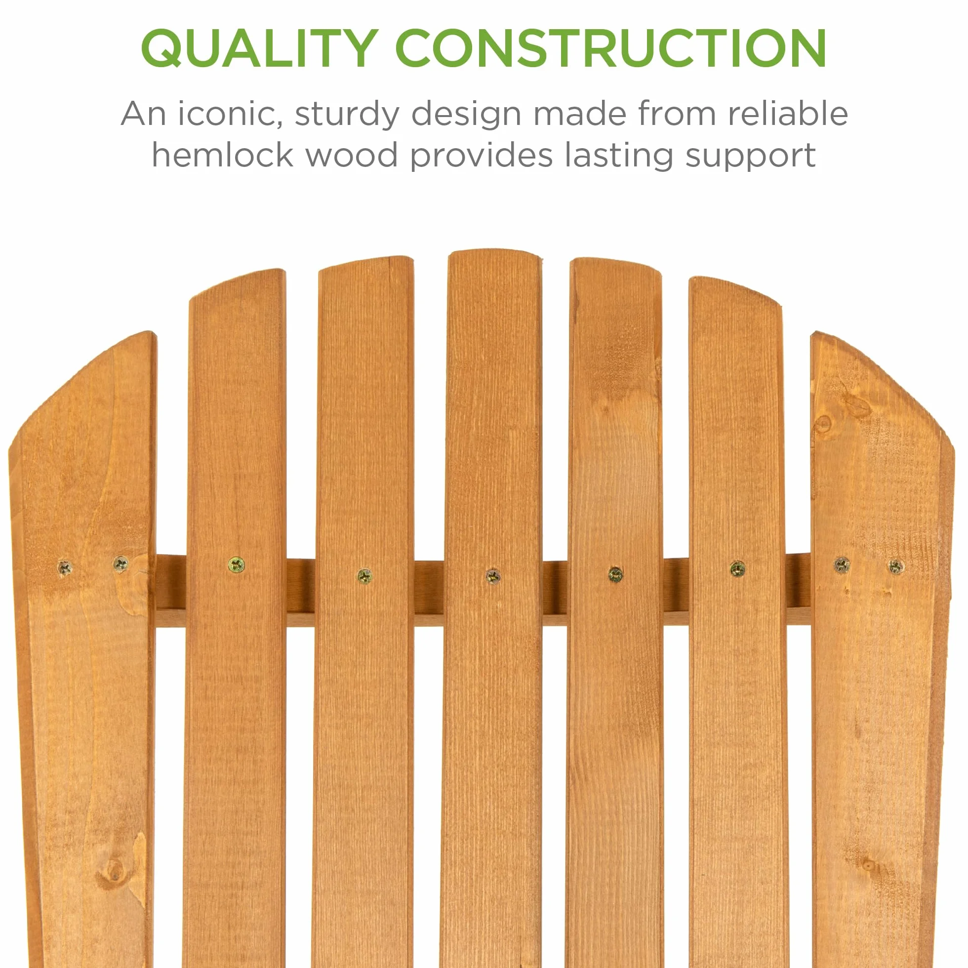 Best Choice Products SKY2253 Outdoor patio Lawn Deck pieghevole sedia in legno Adirondack