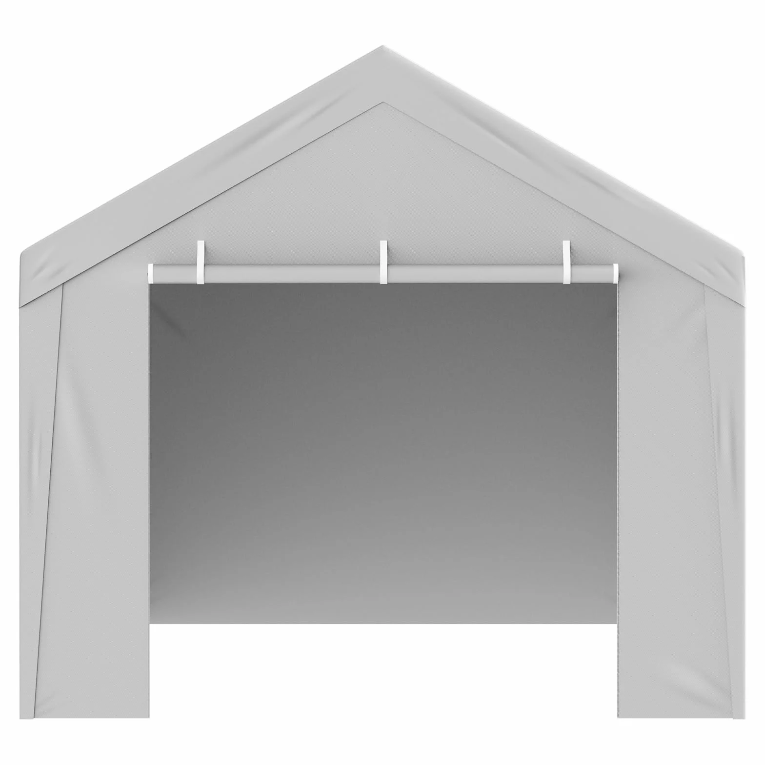 VEVOR Tettoia di ricambio per auto da 3 x 6 m, parte superiore del garage, resistente, impermeabile e resistente ai raggi UV, facile installazione con tenditori a sfera, bianco (solo copertura