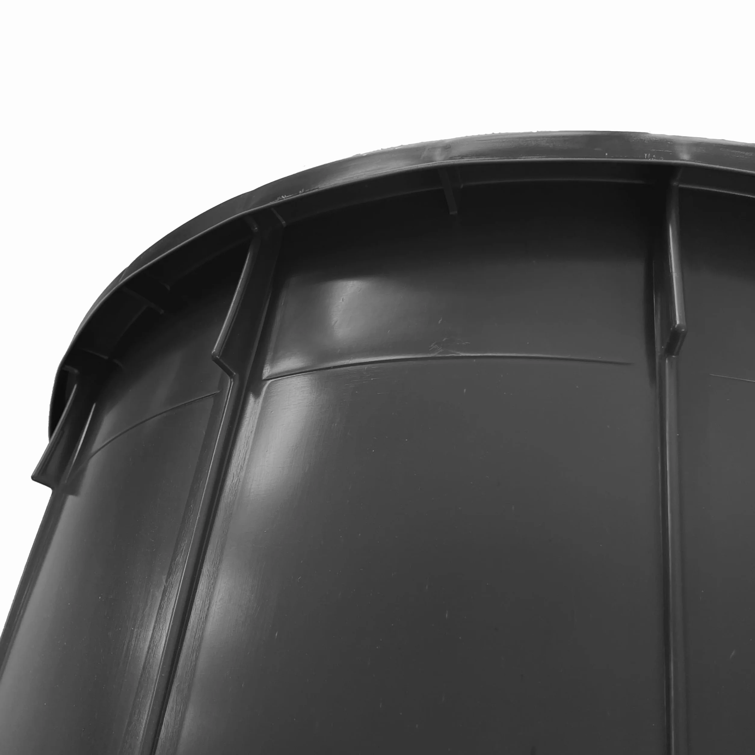 Mastello in plastica 500 litri nero Contenitore industriale tondo per liquidi