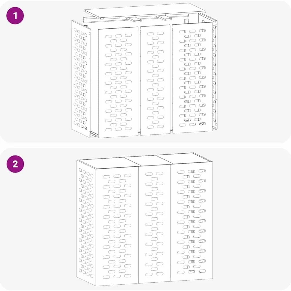 vidaXL Copertura condizionatore d'aria Antracite 110 x 50 x 105 cm impermeabile