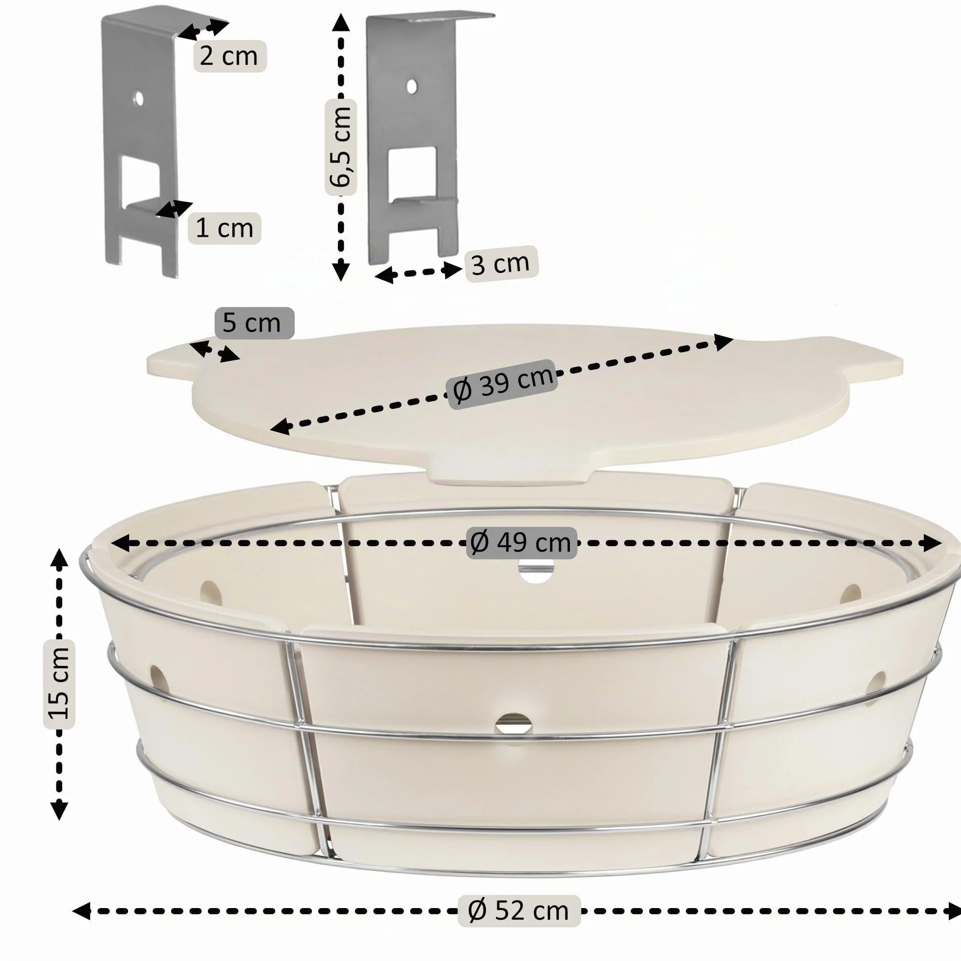 BBQ-Toro Uniwersalny elastyczny system gotowania do grilla kulowego Ø 57 cm z akcesoriami do wędzenia i kamieniem do pizzy