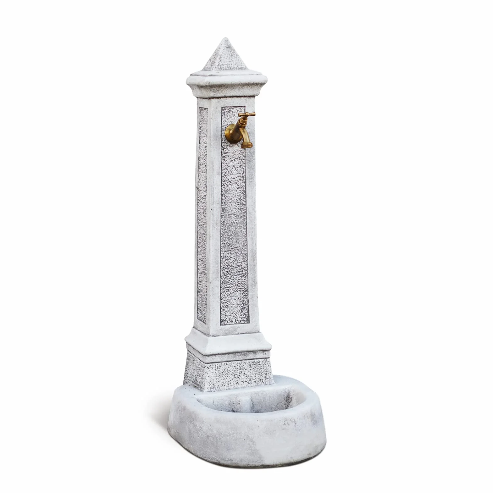 Fontana vedovella da giardino color grigio, 36x46x100 cm