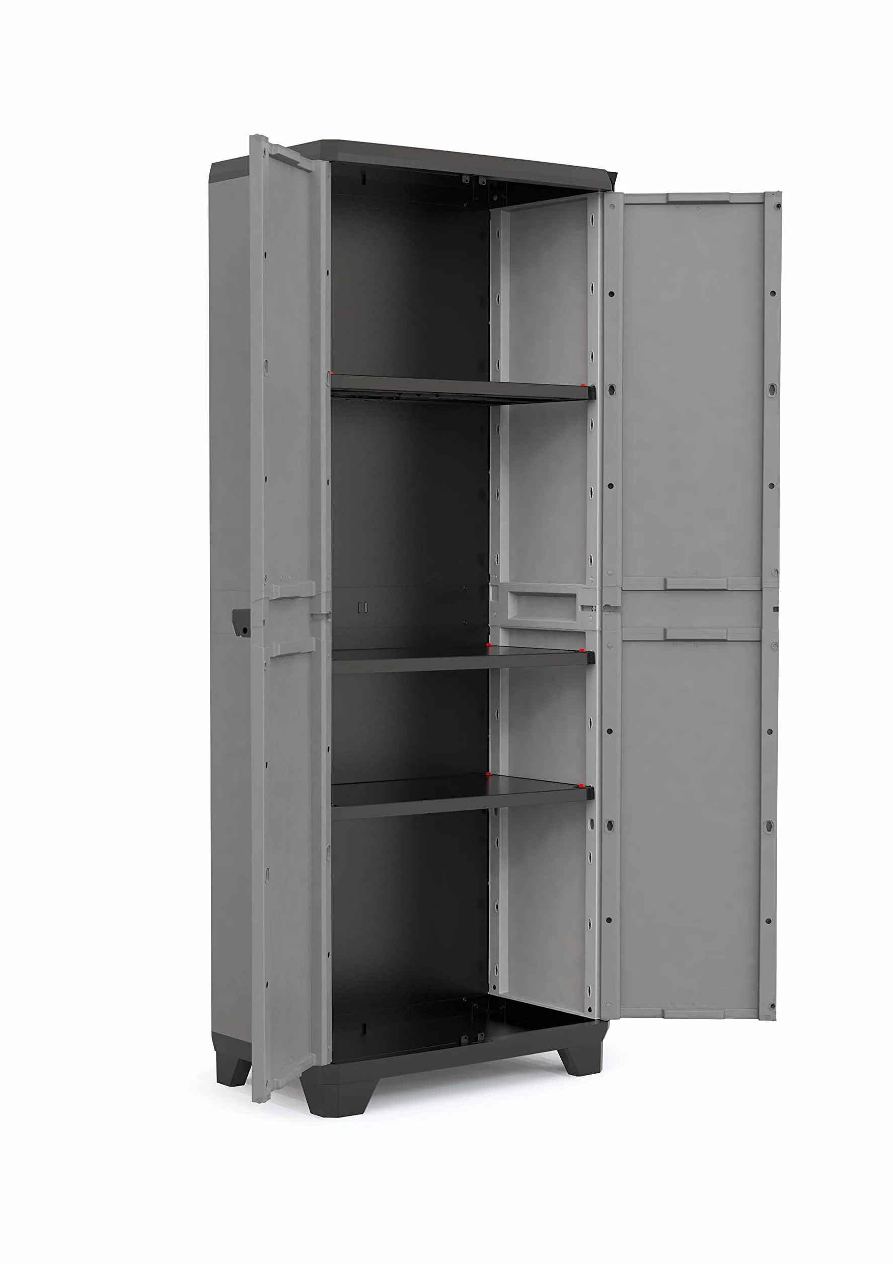 Keter Armadio Alto Stilo 3 Ripiani Regolabili 68x39x173 H Cm Grigio Scuro