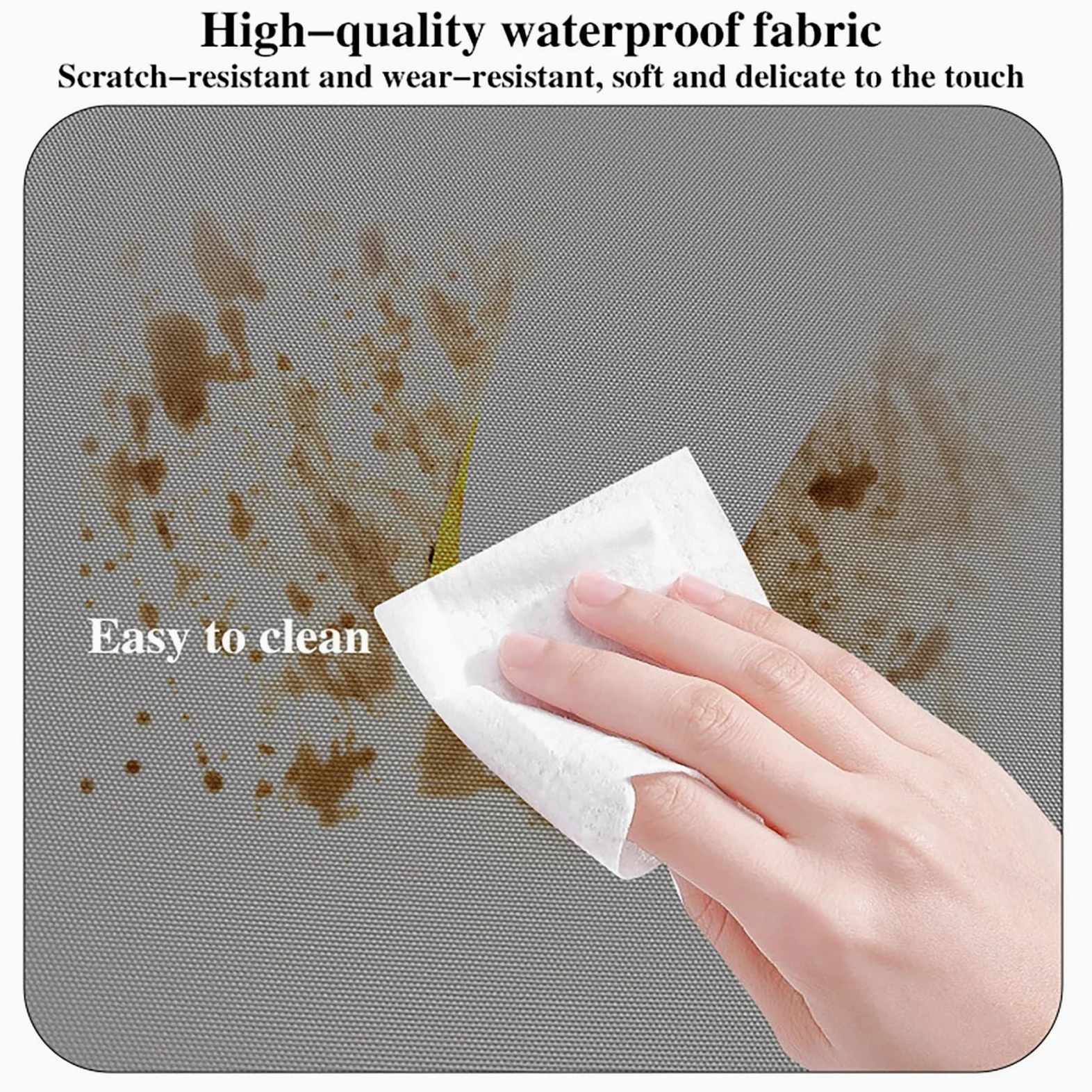 Cuscino Imbottito Impermeabile per Panca da Esterno 200x30x3cm, Light Gray
