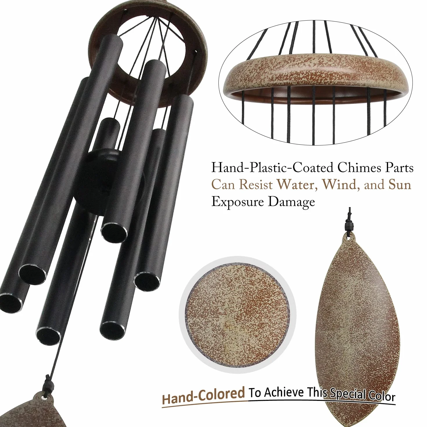 ASTARIN Wind Chimes for Outside Deep Tone,36 Inch Windchime Outdoors，Chimes for Outdoors,Sympathy Wind Chimes Memorial for Mom Dad，All Metal Wind Chime