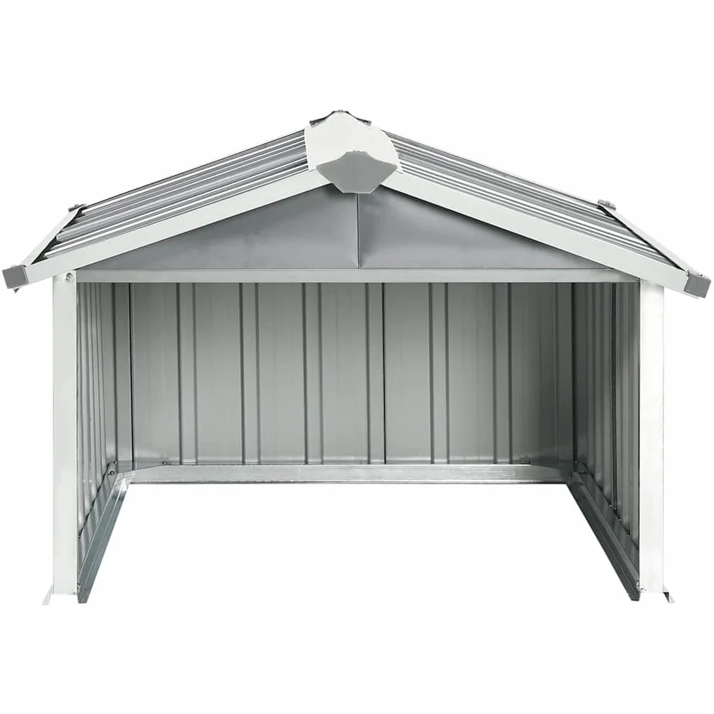 vidaXL Capanno per Robot Tosaerba 92x97x63 cm Acciaio Zincato Grigio