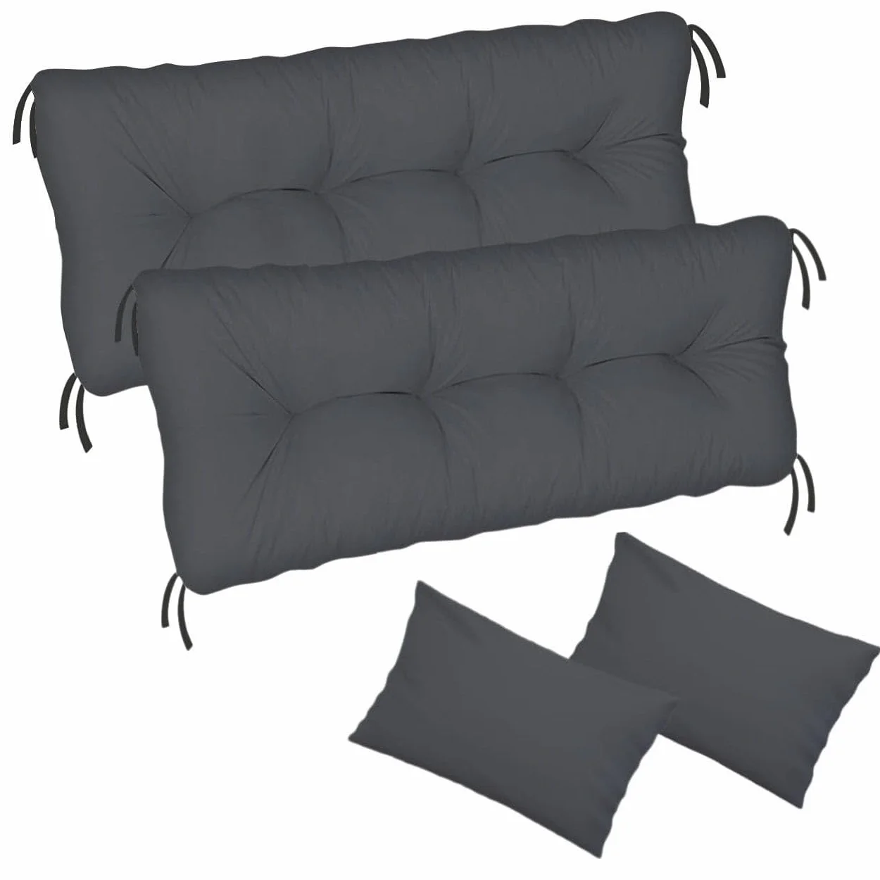 Ferocity Cuscino per panca da giardino, impermeabile, 100x50x50 cm, per mobili da giardino, per pallet, per esterni e patio, con schienale, Beige [133]