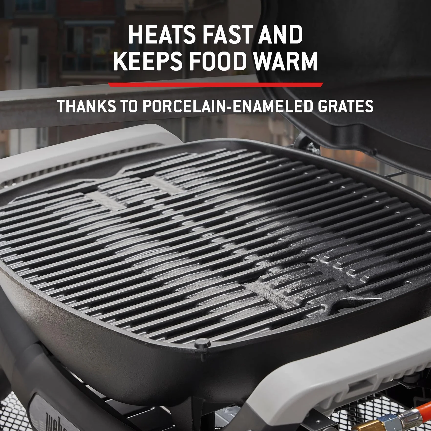 Weber Q 1100N barbecue a gas 42x31 cm superficie di cottura portatile 1 bruciatore griglia ghisa smaltata nero