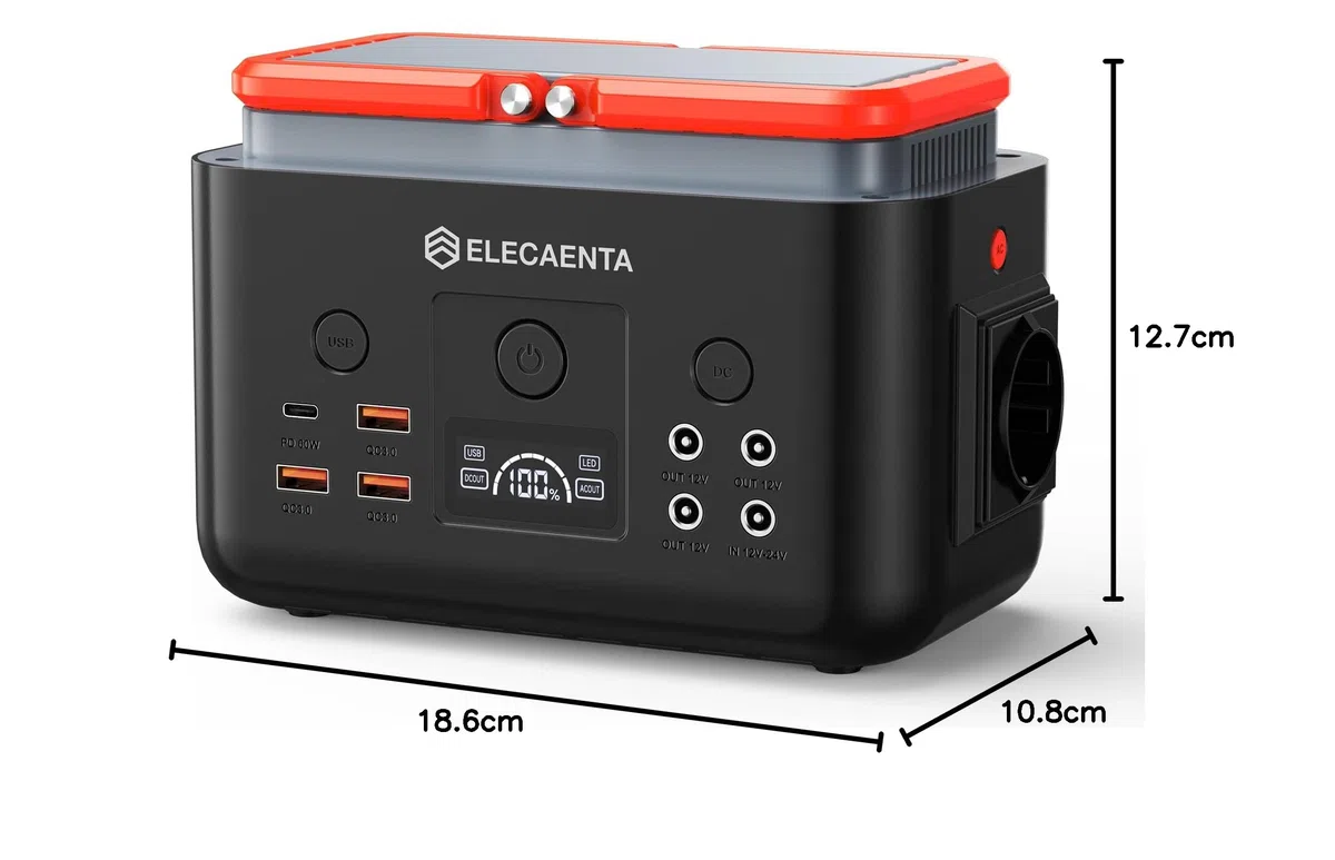 Centrale Elettrica Portatile LiFePO4 200Wh 62500mAh Generatore Solare AC 200W(400W Picco) Leggero 2KG Accumulatore di Energia Stazione di Alimentazione per Campeggio Viaggio Emergenza