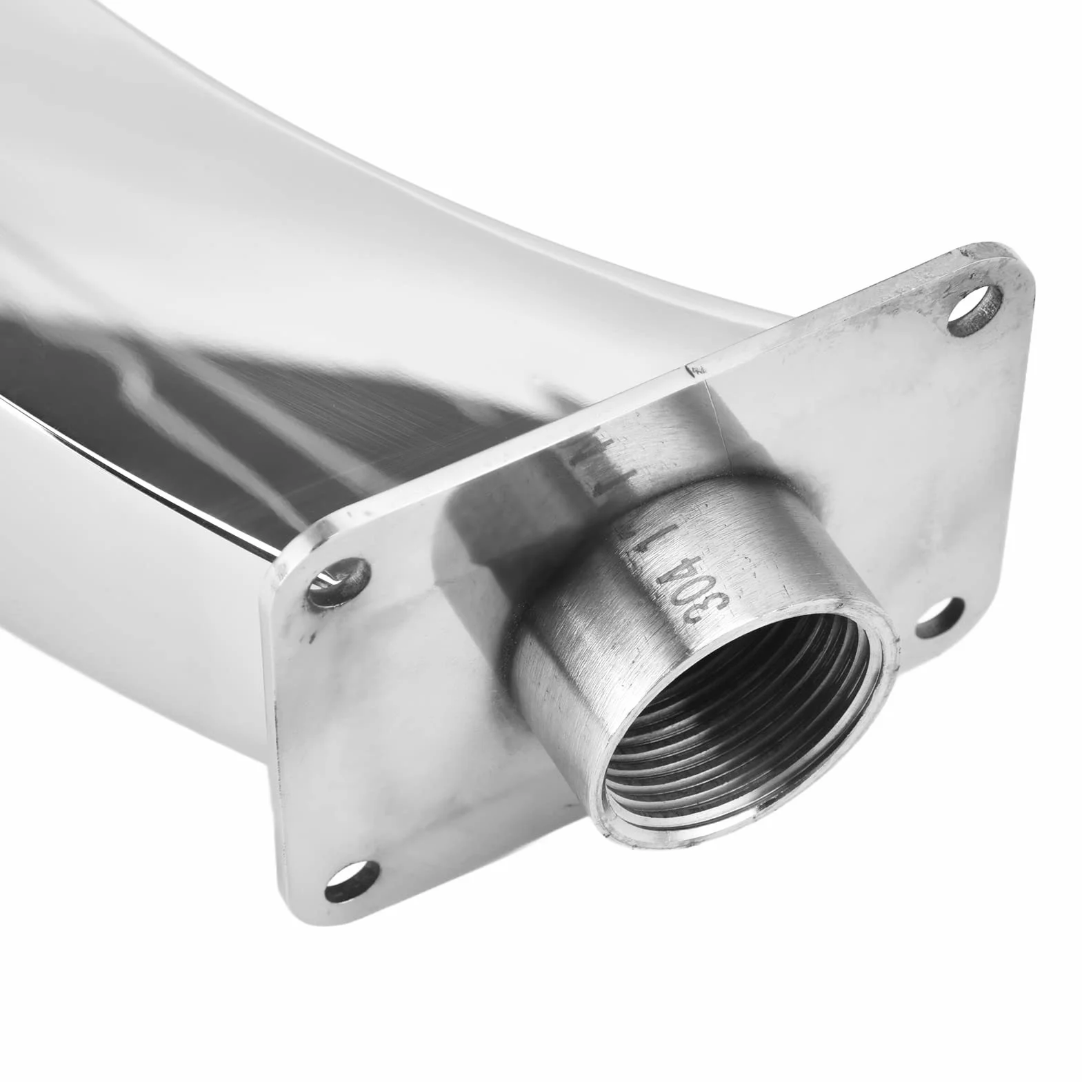 flexman Fontana a Cascata per Piscina, Altezza 14,3 Pollici, Fontana per Piscina Esterna Curva in Acciaio Inossidabile con Filettatura Interna G1 per Piscine, Piscina da Giardino