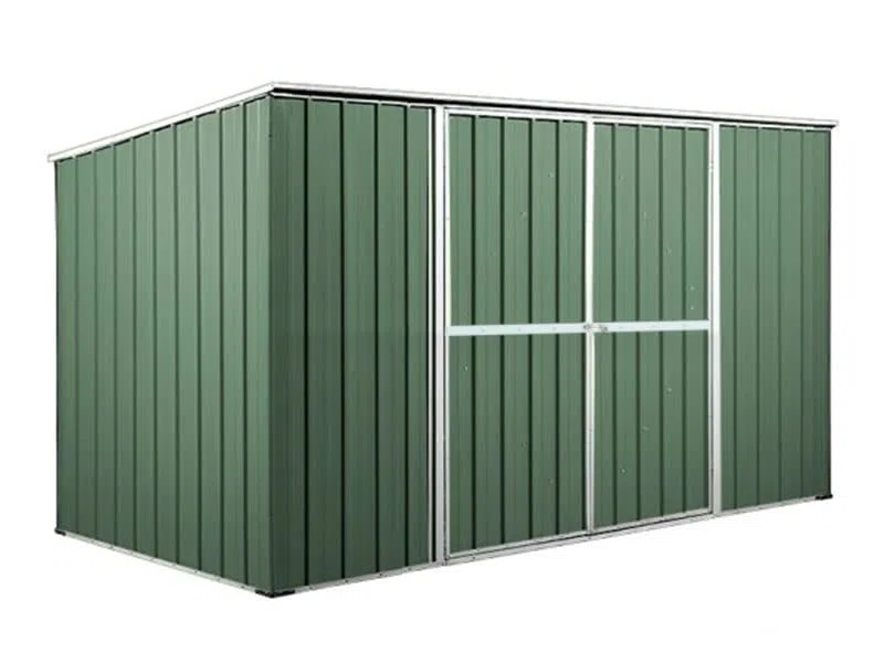 Notek Box in Acciaio Zincato Casetta da Giardino in Lamiera 3.45 x 1.86 m x h1.92 m - 98 kg – 6 Metri Quadri – Verde