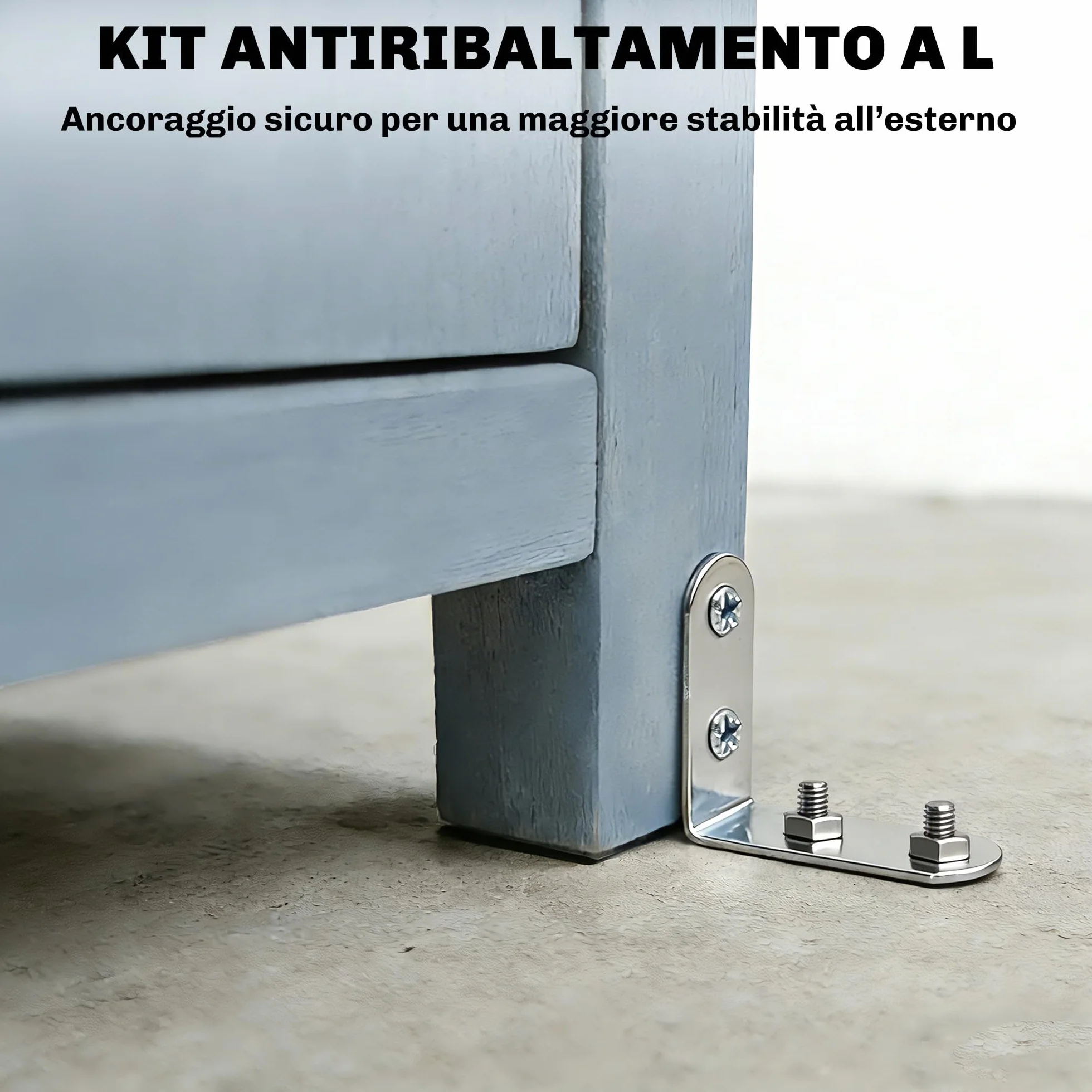 Outsunny Armadio da Giardino in Legno di Abete con Kit Antiribaltamento, Casetta Porta Attrezzi da Esterno con 2 Ante Bloccabili, 2 Ripiani, 10 Ganci, Tetto Inclinato Asfalto, 85x54x170 cm, Grigio