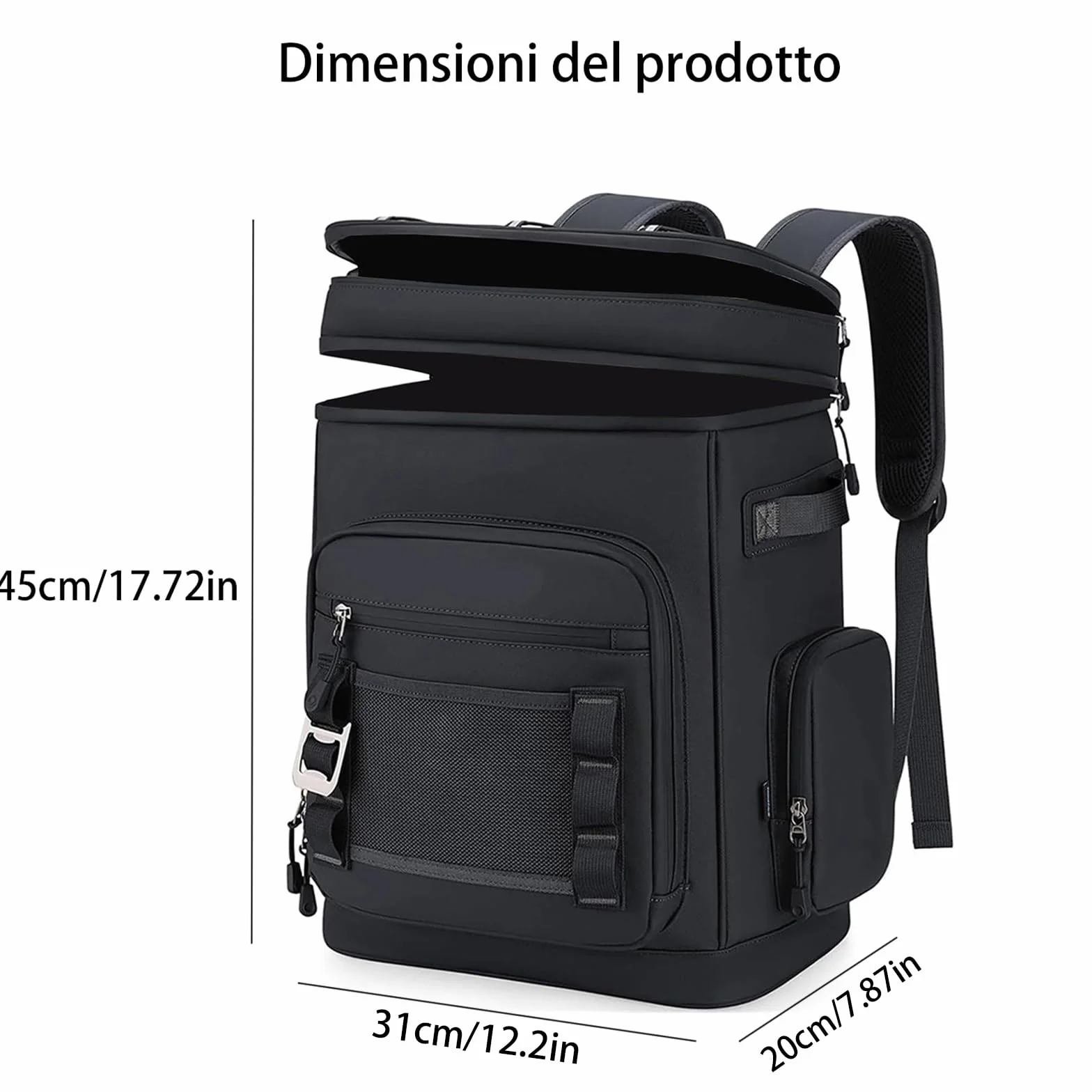 Borsa Frigo Zaino 30 Litri Termico per Uomo Picnic Lavoro Escursionismo