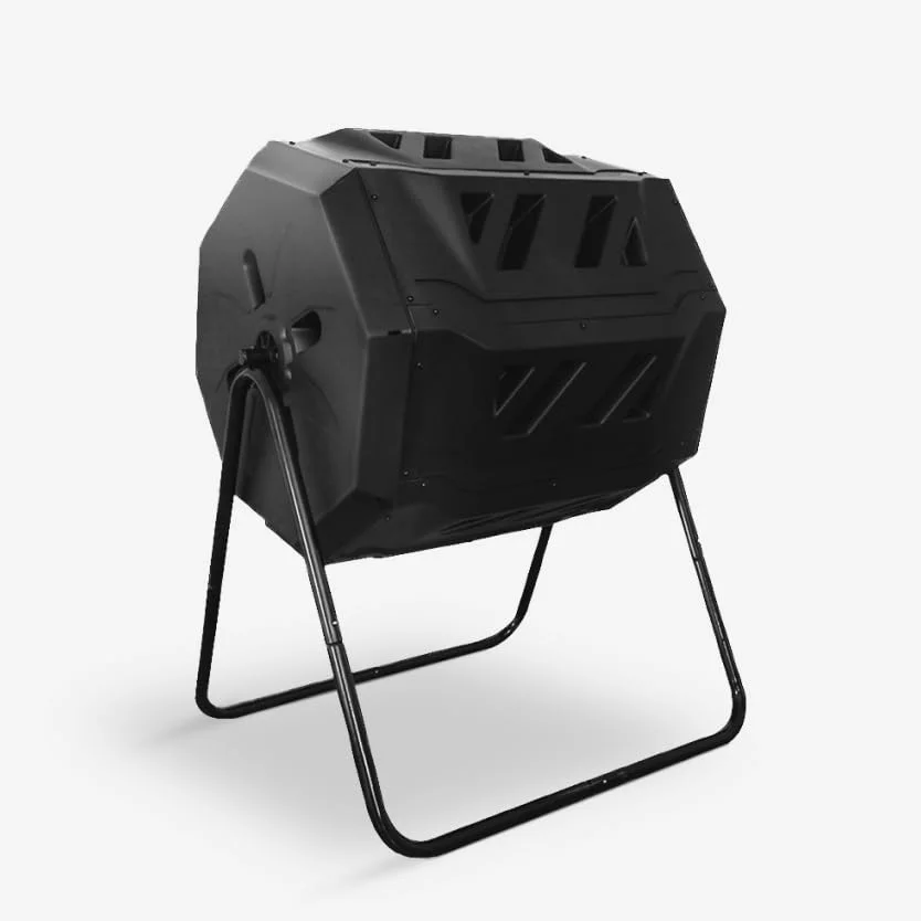 Compostiera Girevole 160L composter da Giardino Due Scomparti Abacus