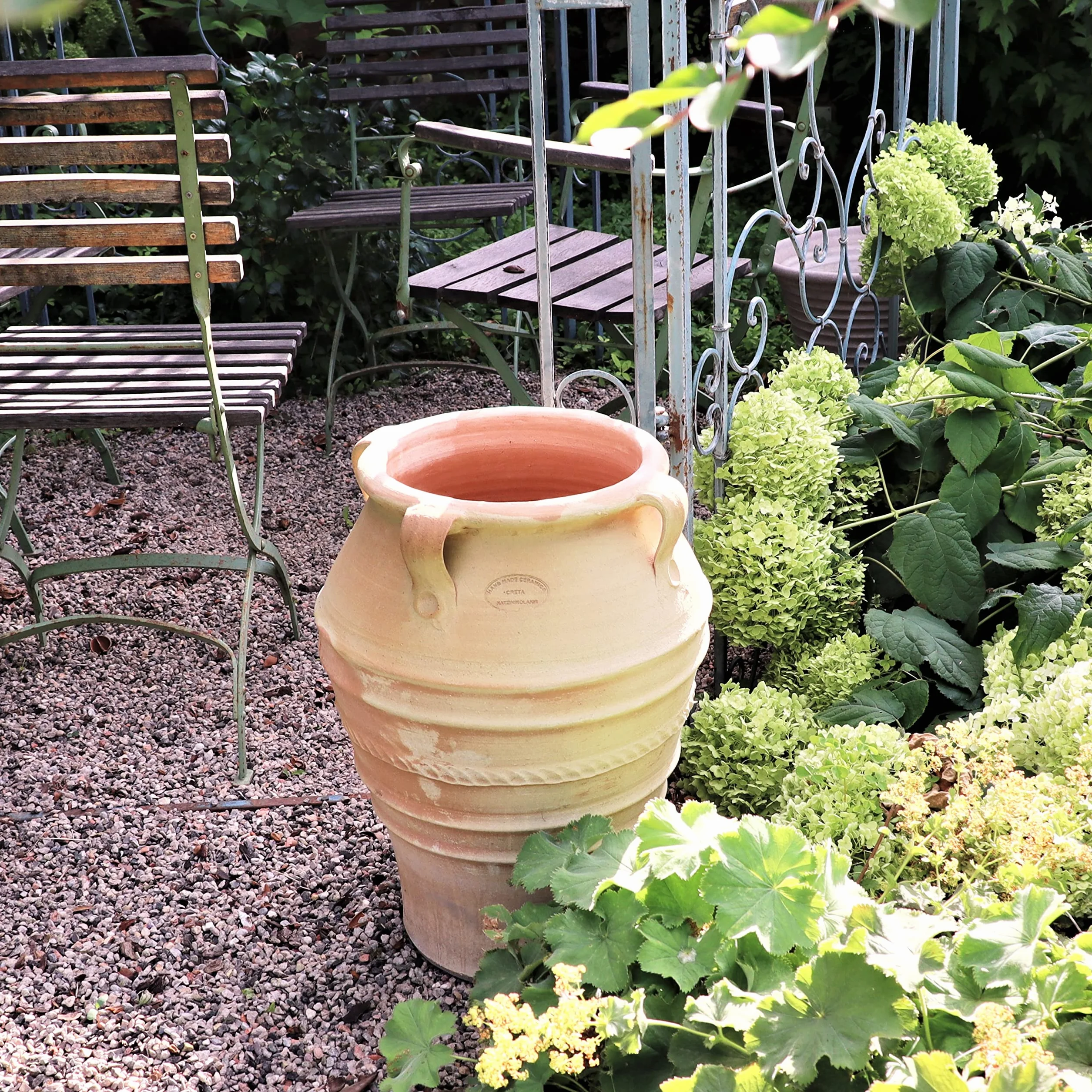 Palatina Werkstatt Esclusiva anfora in terracotta, 50 cm, 100% fatto a mano, bellezza inconfondibile per il vostro giardino e interni