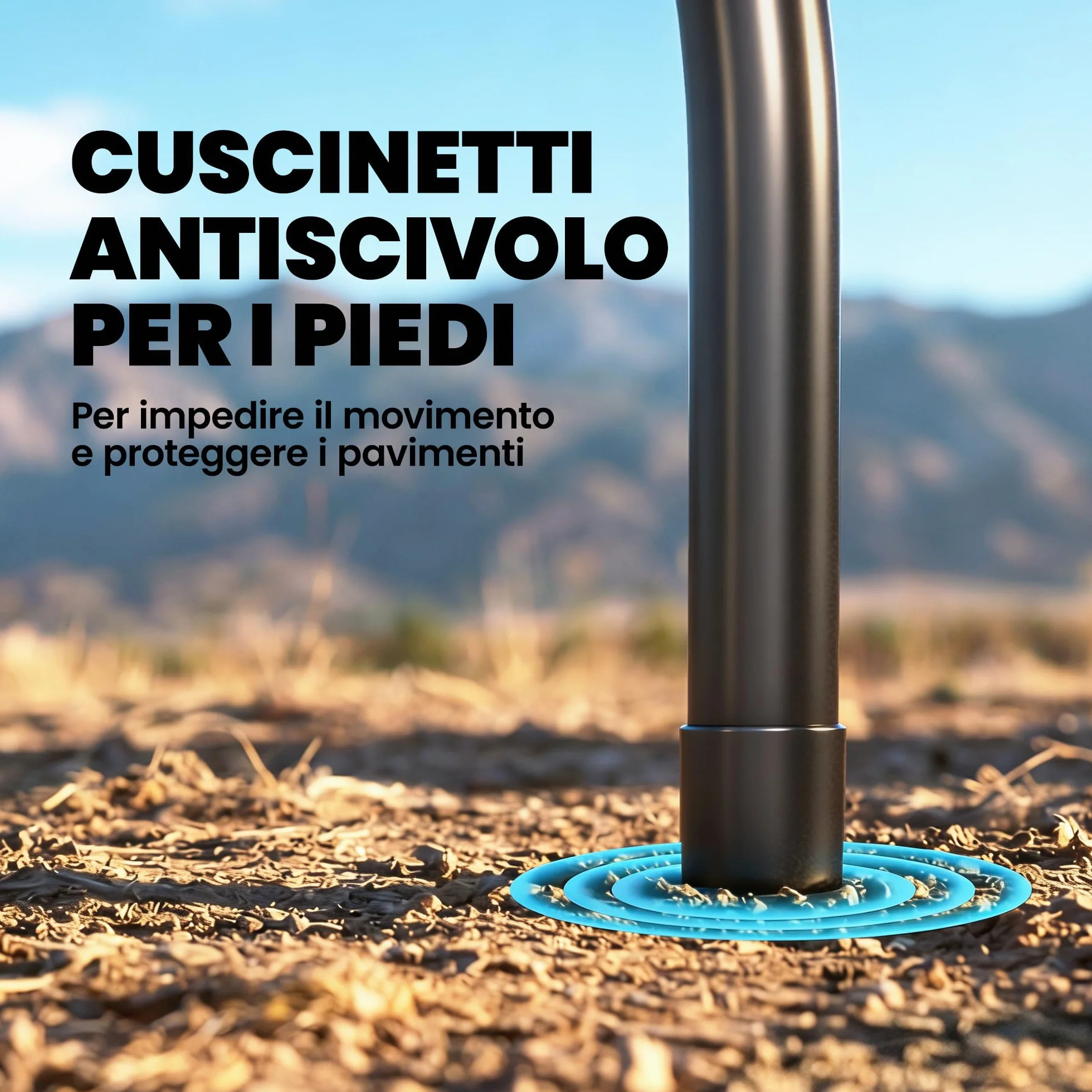 Outsunny Set Tavolo da Campeggio Pieghevole con 4 Sedie, HDPE Metall, Portatile per Picnic Esterno Giardino Nero
