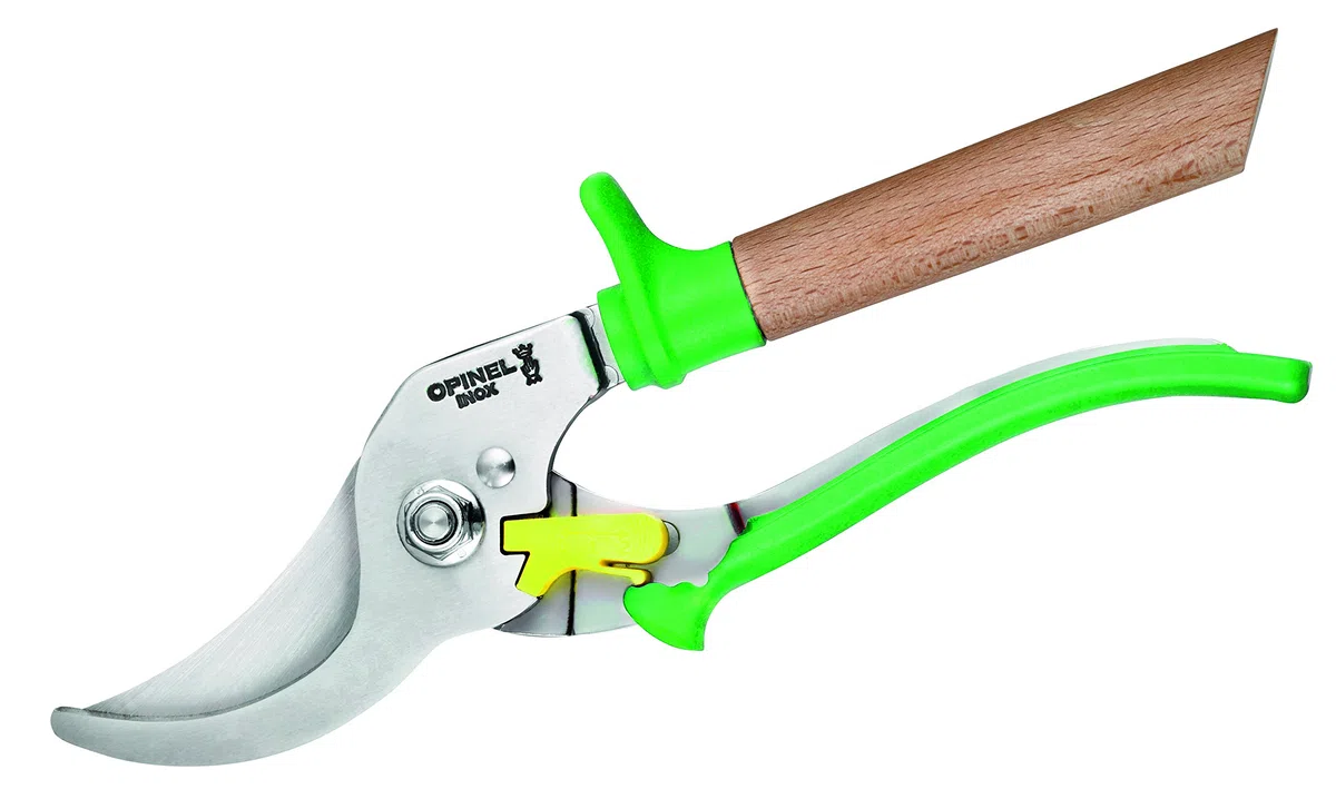Opinel Forbici da Giardino Prairie 3 Posizioni Lama Acciaio Inossidabile Manico Faggio
