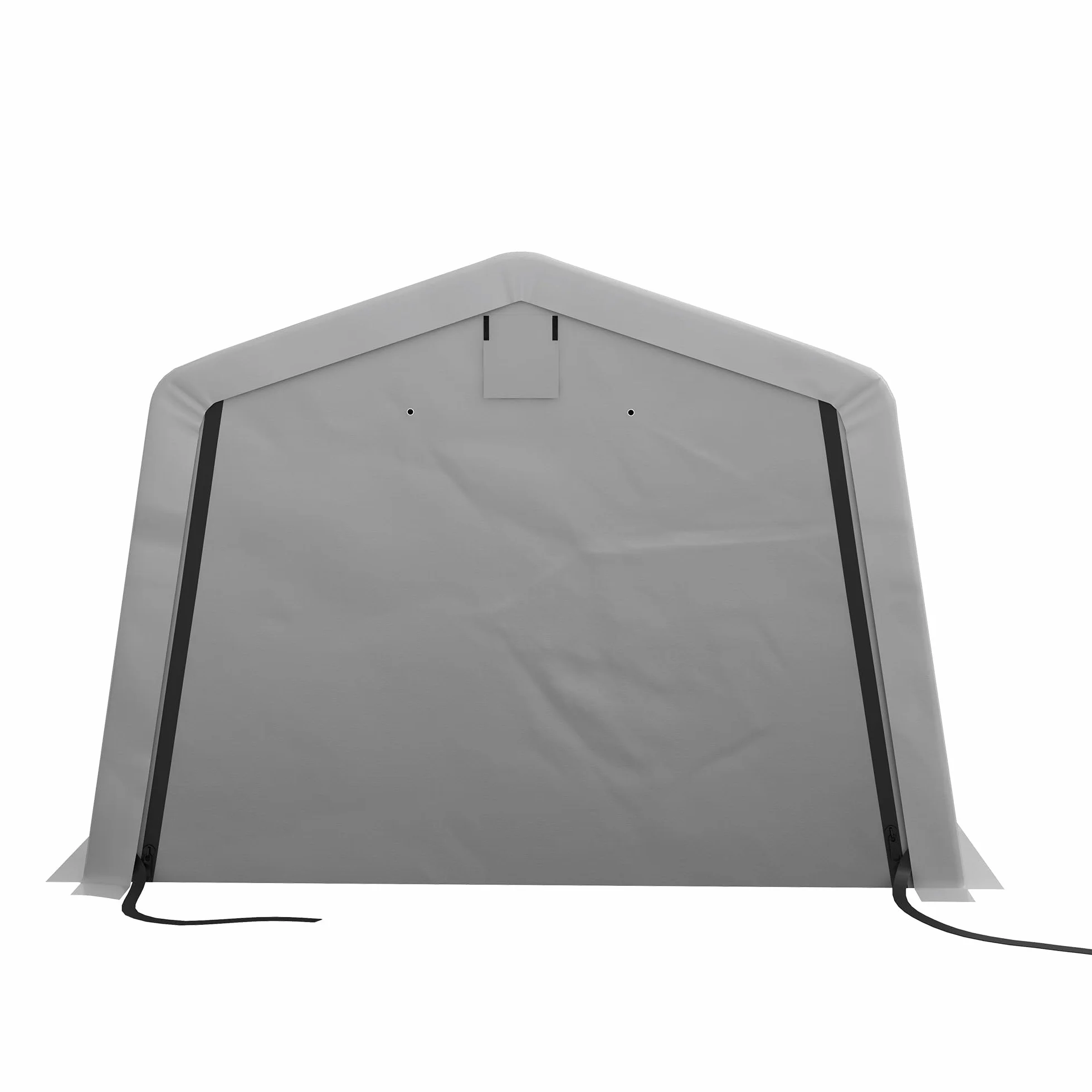 Outsunny Tendone da Giardino per Auto in Acciaio Zincato e PE 618x265/330x240 cm Grigio Chiaro