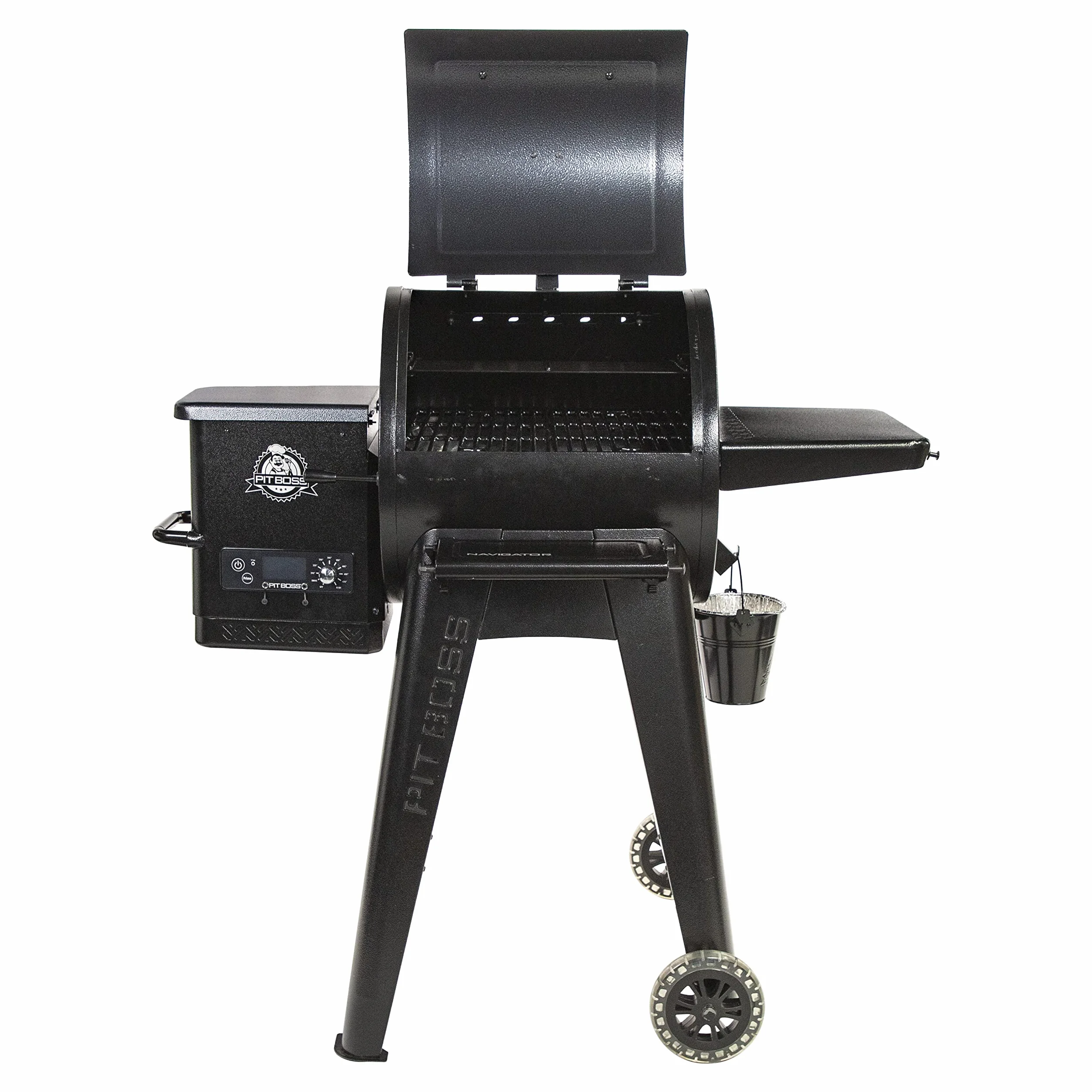 Pit Boss Navigator Series Grill e forno per affumicatura 260 gradi ripiano pieghevole rivestito in porcellana