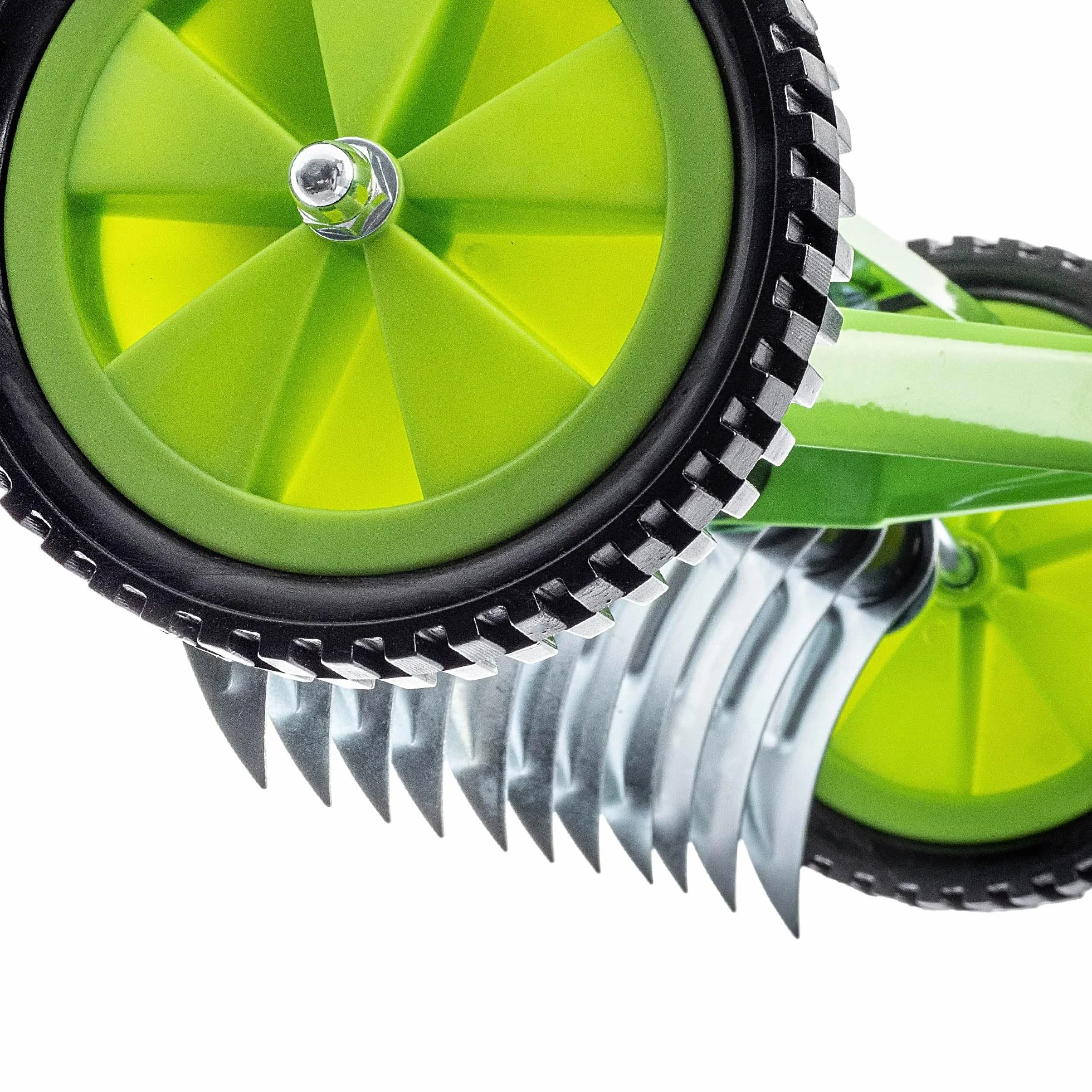 KADAX Scarificatore manuale da prato con ruote rastrello in metallo aeratore coltivatore