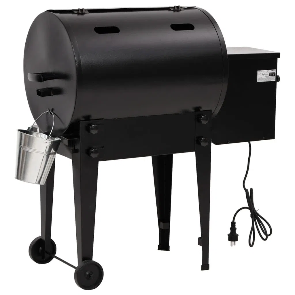 vidaXL Griglia a Pellet Nero 94 cm in Ferro