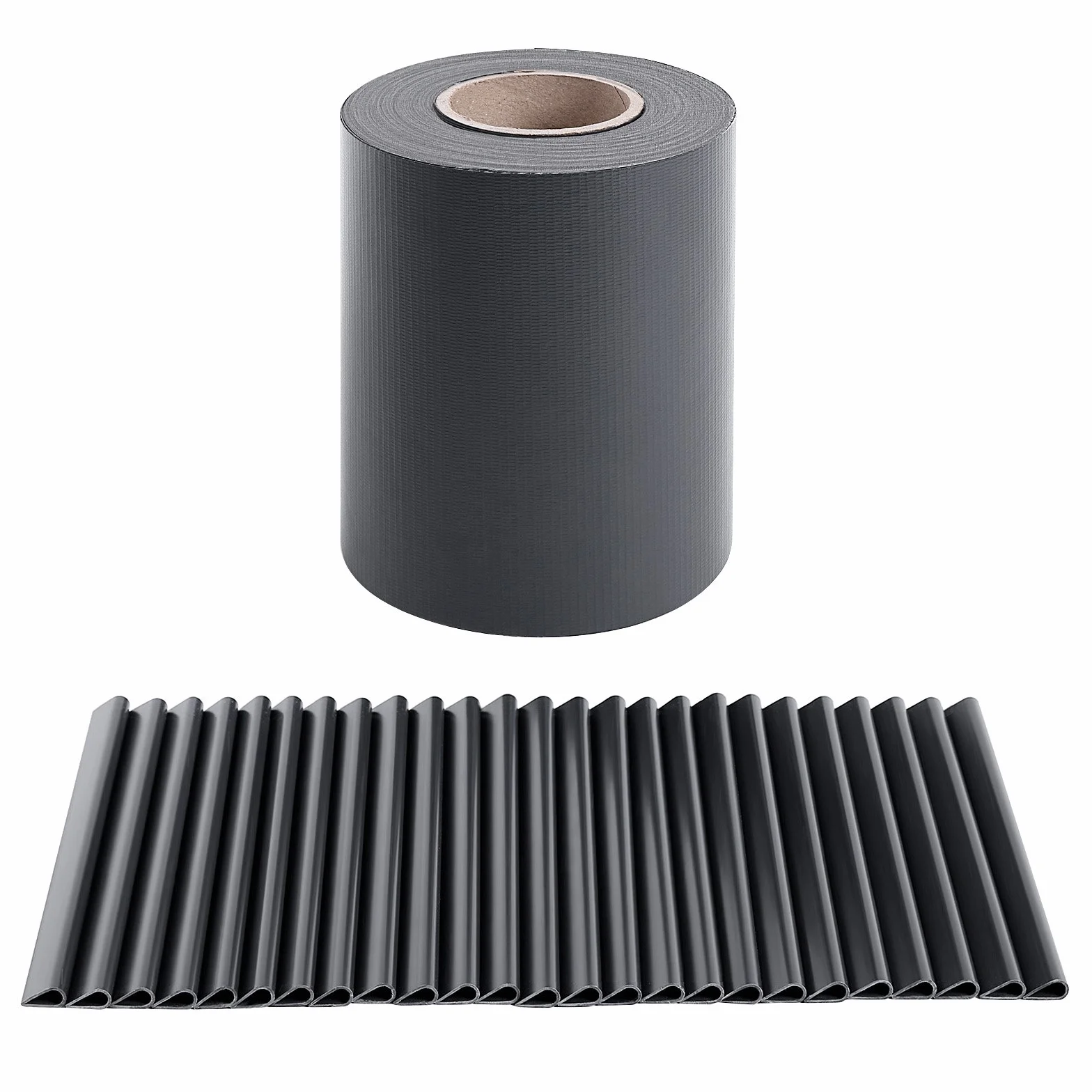 SONGMICS GPJ50GY Strisce frangivista in PVC, extra spesse con 25 clip di fissaggio, 50 m x 19 cm