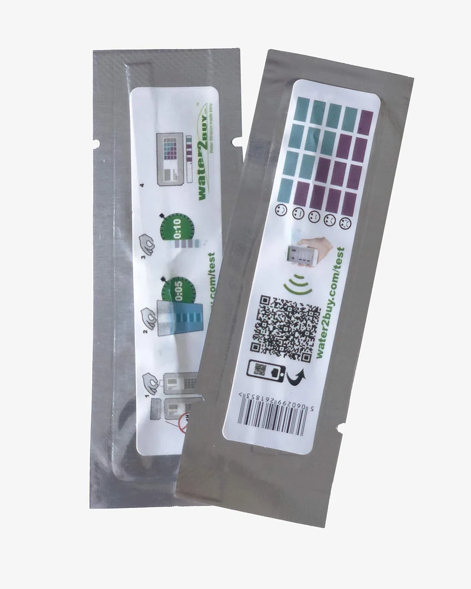 Water2buy EASY Installation Kit Stainless Steel Braided Hoses 1” (28mm) >Drain & Overflow Kit > Water Hardness Test Strip