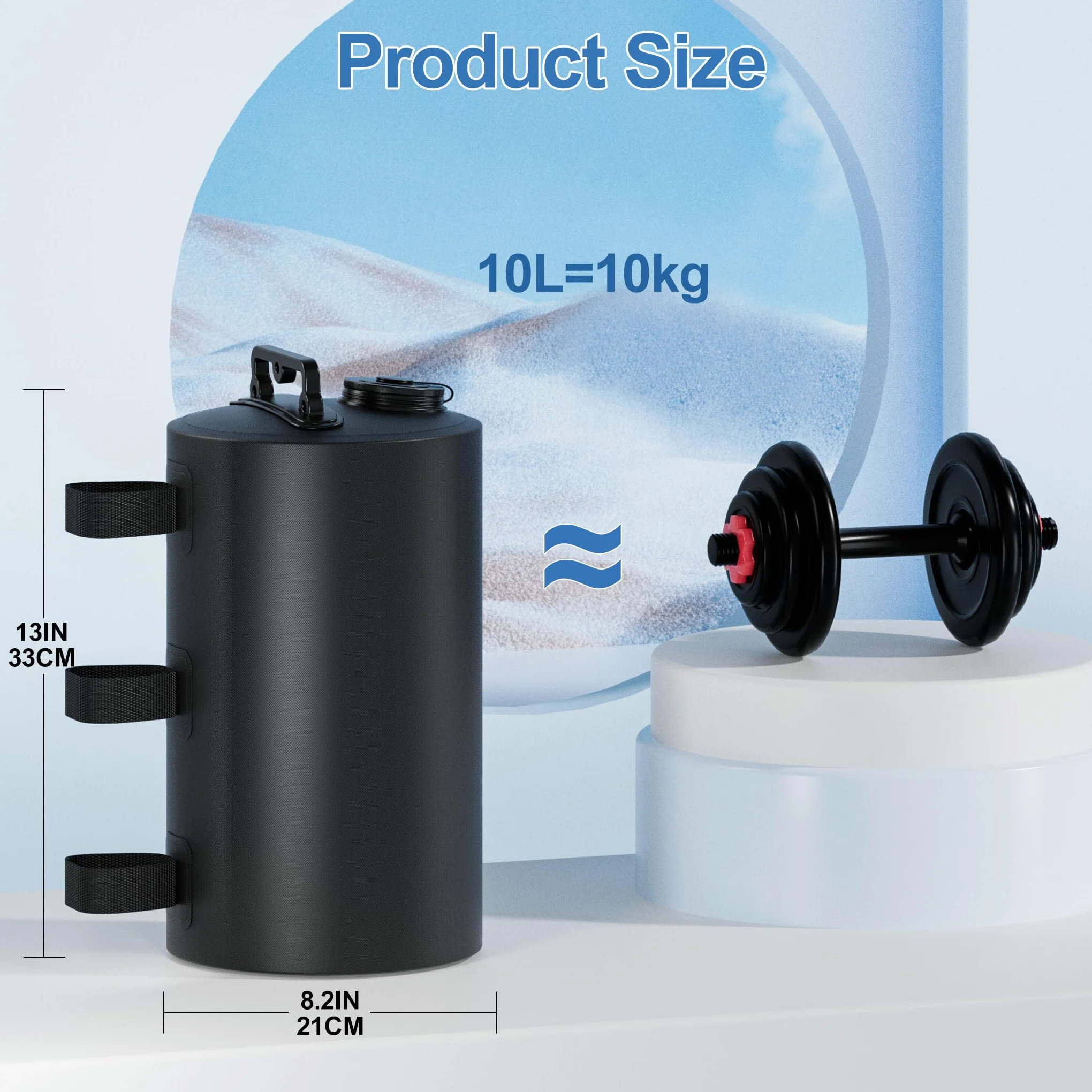 SONAMBULO Zavorre per Gazebo 88 lb (40 kg) Set di 4 Sacchi Pesi da Esterno 10 Litri