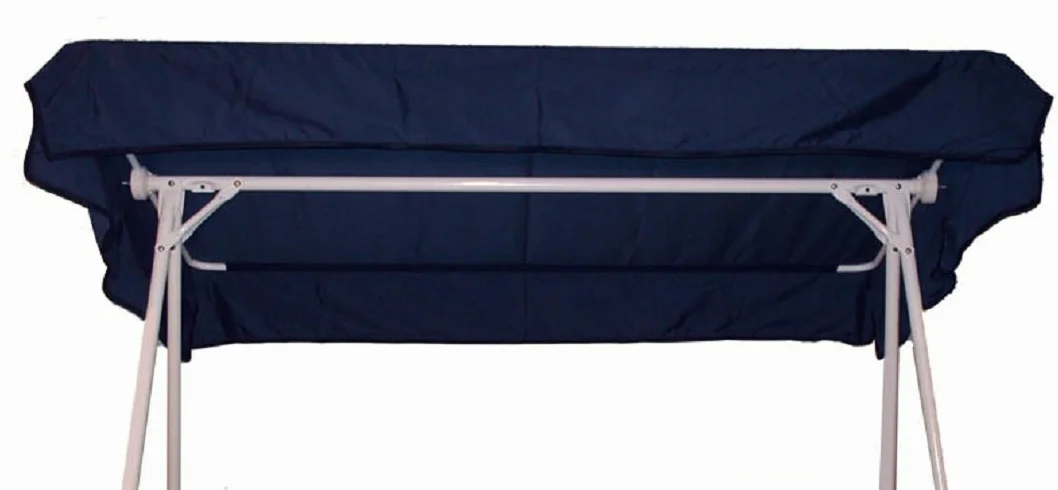 Tetto Dondolo 4 POSTI Cotone Panama CM 270X165 COMPRESO di Balze (Rigato Verde)