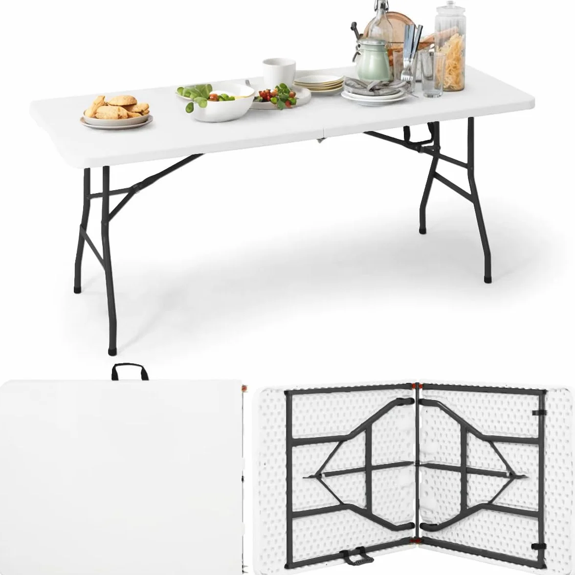 Tavolo Pieghevole 180x70x74cm da Giardino per 8 Persone