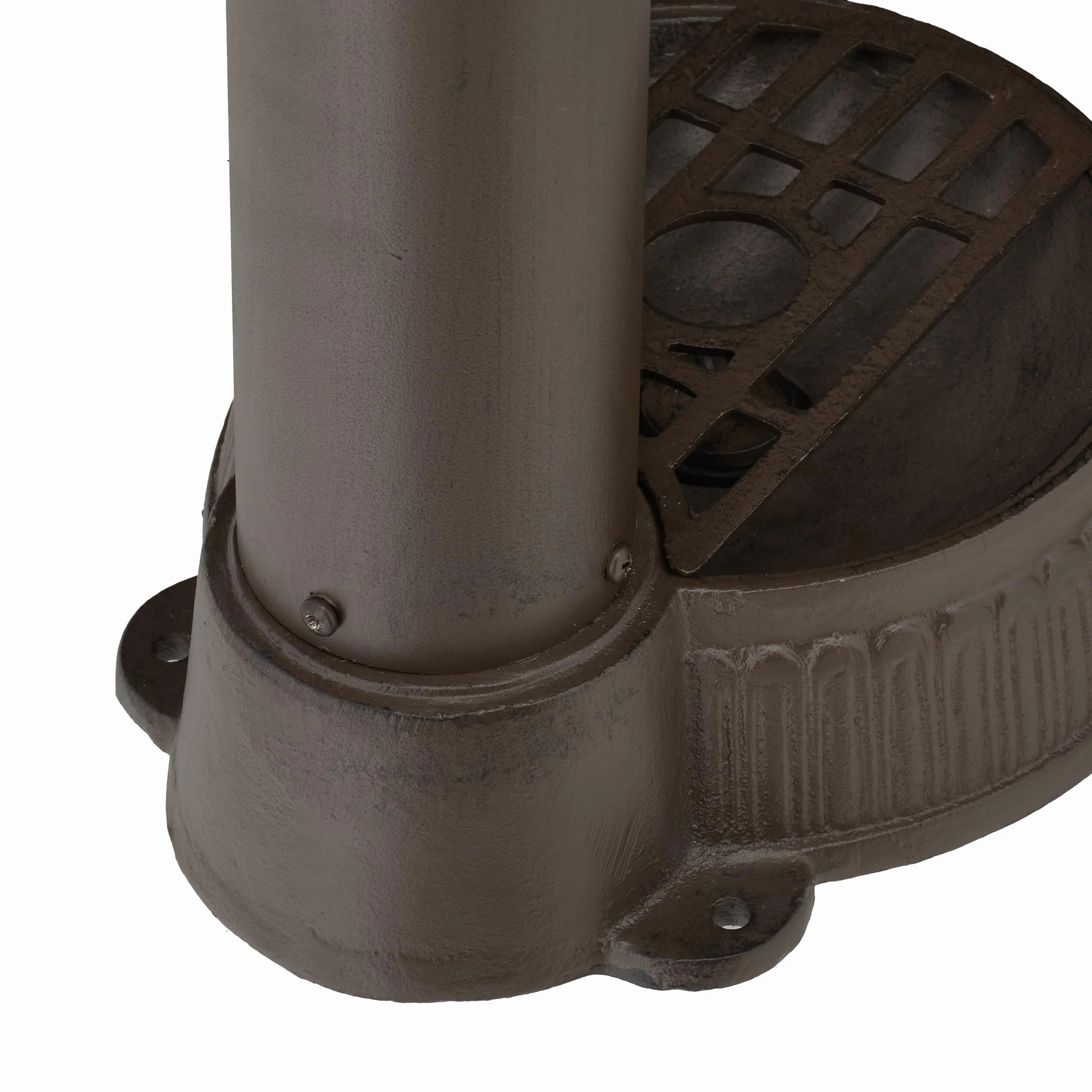 Relaxdays Fontana da Giardino in Stile Antico, Fontanella a Colonna con Rubinetto e Vaschetta, HLP: 65x25x30 cm, Marrone