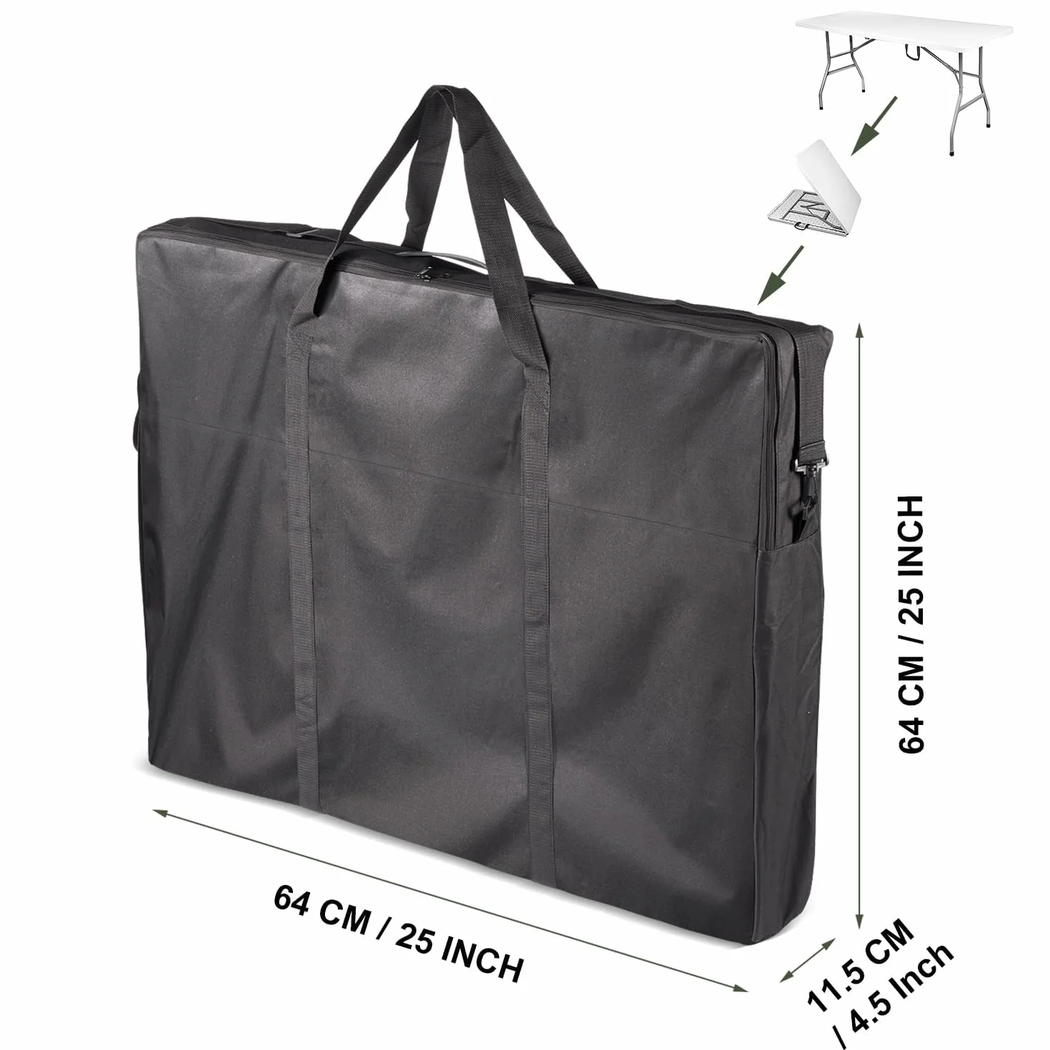 Borsa portaoggetti pieghevole impermeabile per tavolo da campeggio 1,2 m con tracolla