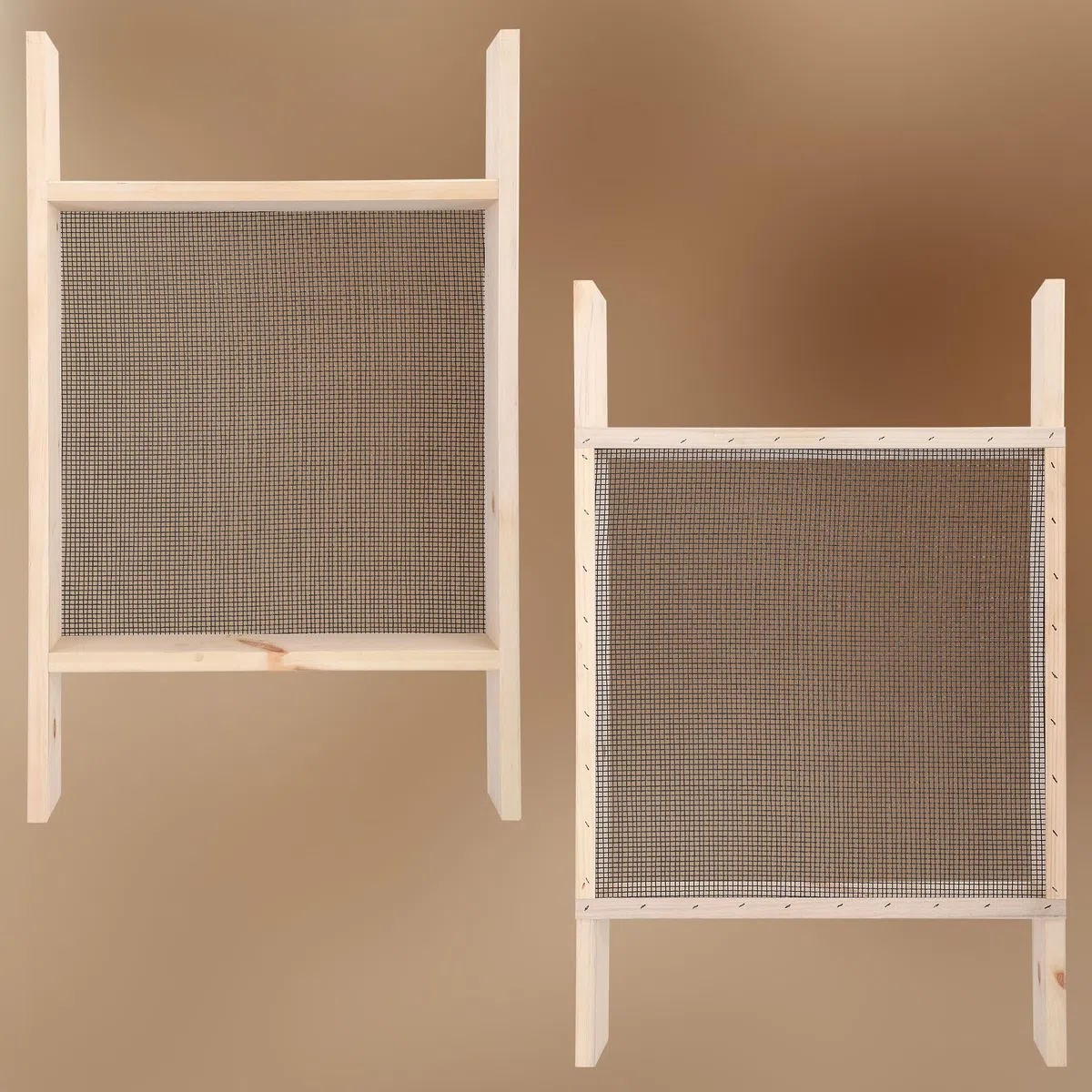 KOTARBAU Setaccio da Giardino 4x4 mm Acciaio Legno 80x50 cm per Terra Compost
