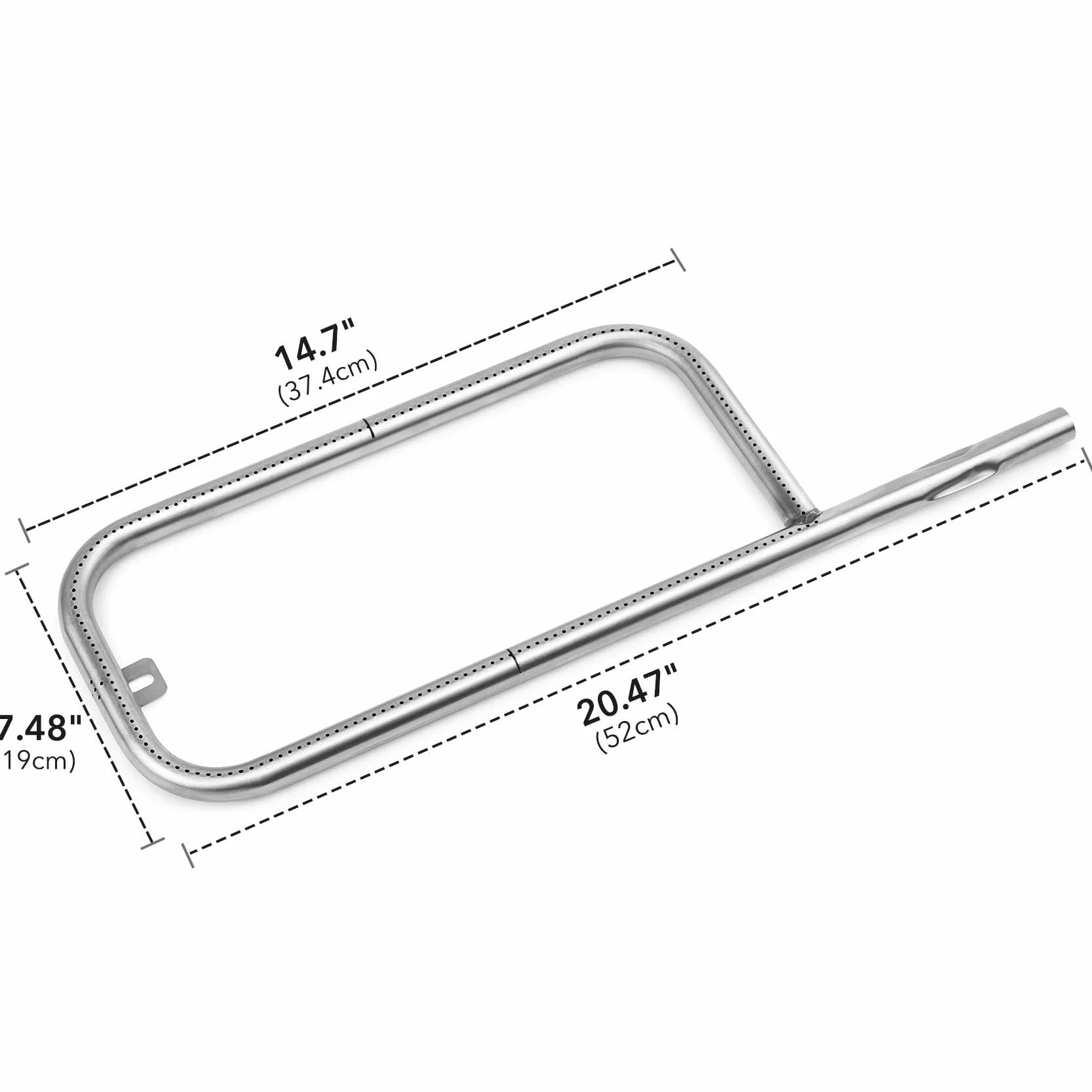 Onlyfire Tubo Bruciatore in Acciaio Inox per Weber Q200 Q2000 Gas Grill