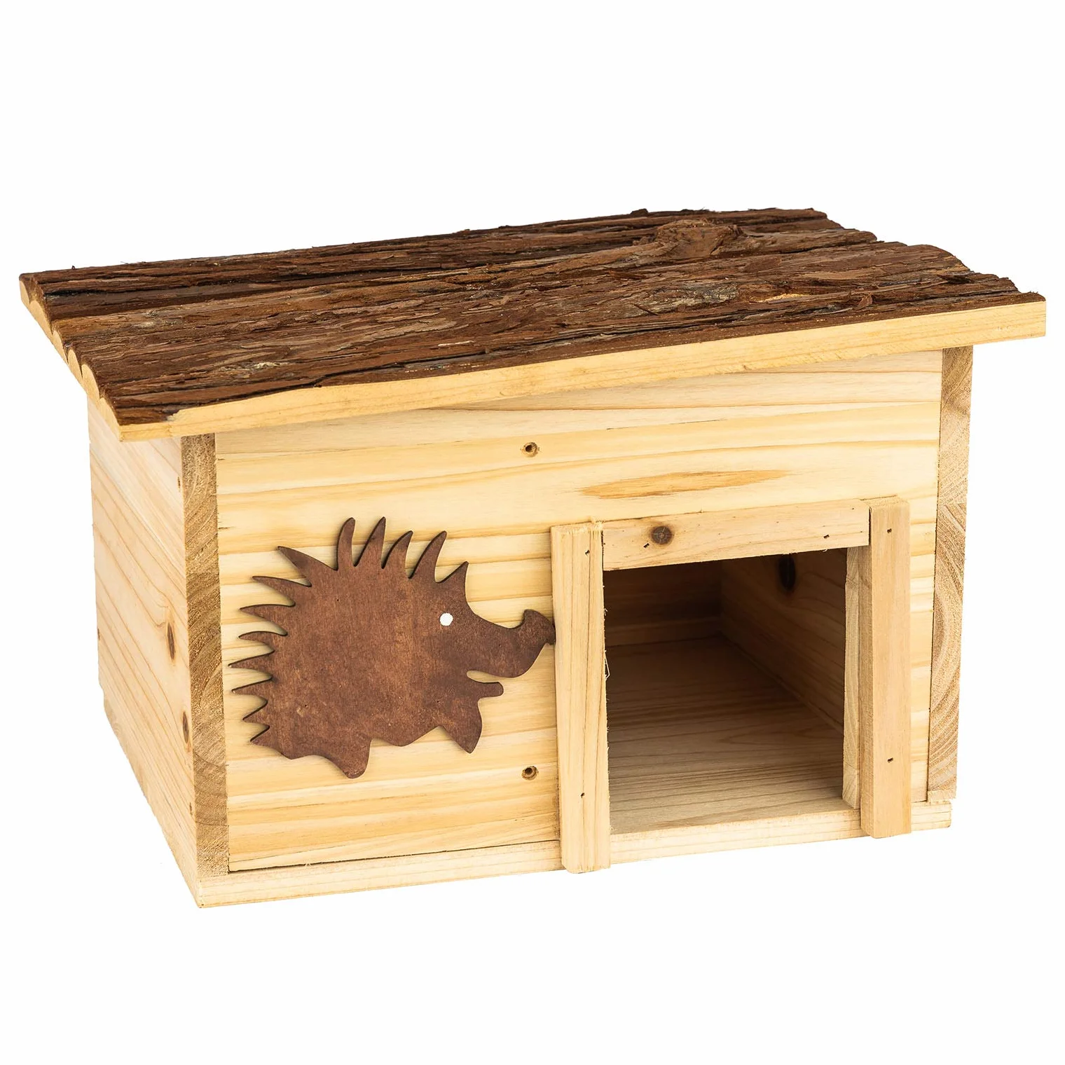 Casa per Ricci, in Legno, Rifugio per Ricci, Hotel per Ricci, Alloggio Invernale e Protezione per Ricci, incl. Tetto Rimovibile, ca. 32x26x22 cm